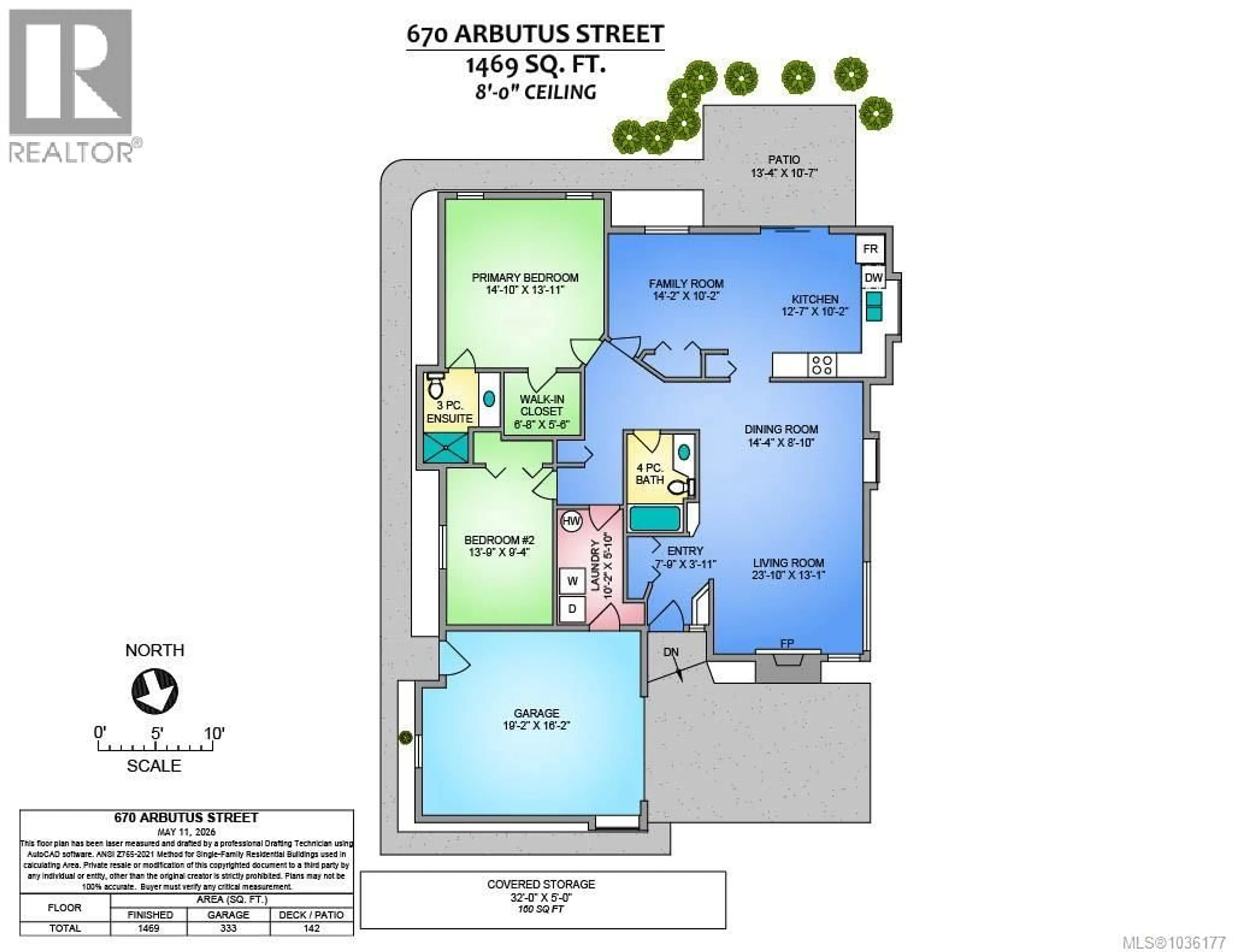 Floor plan for 670 ARBUTUS STREET, Qualicum Beach British Columbia V9K1K1
