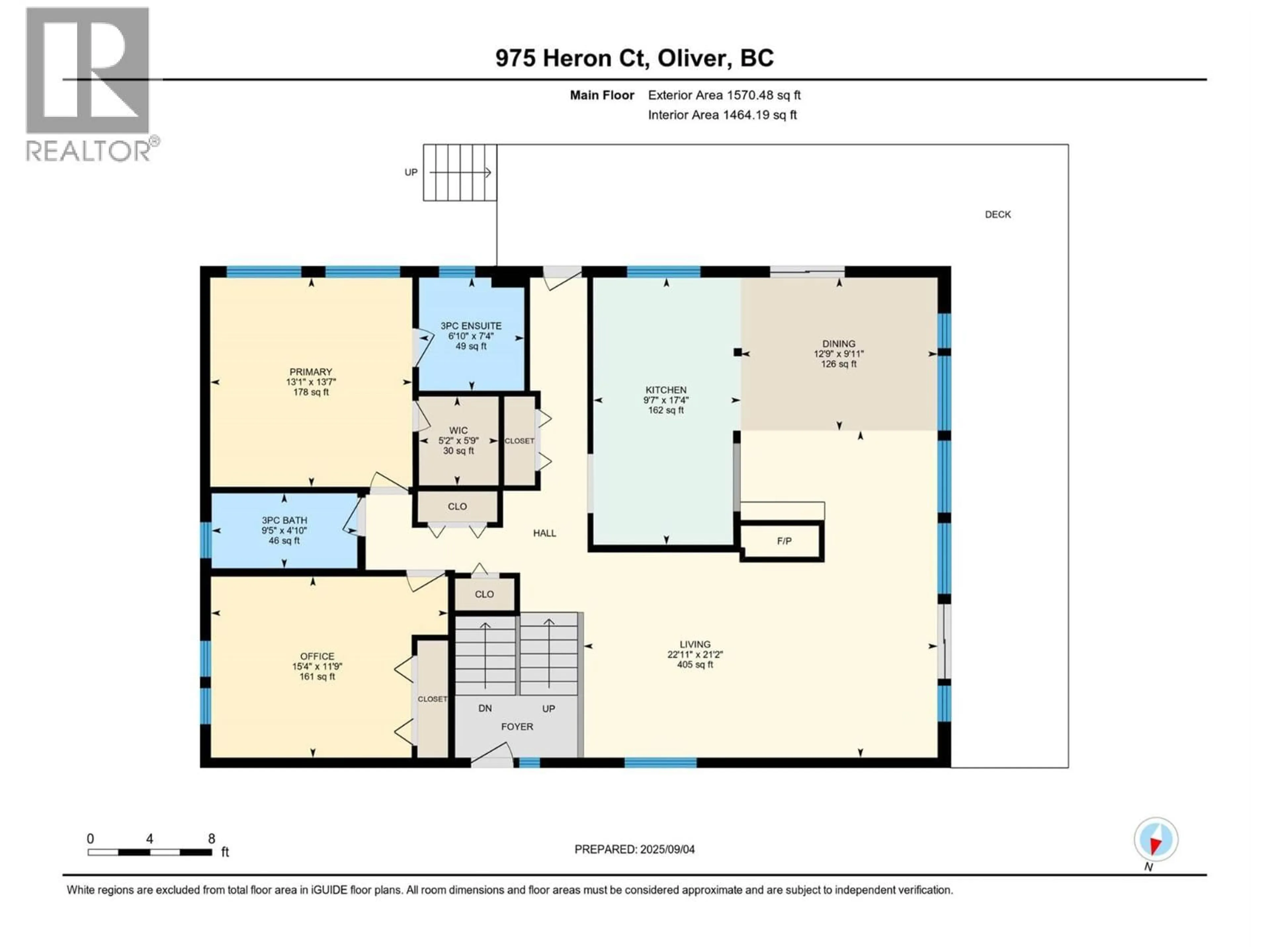 Floor plan for 975 HERON COURT, Oliver British Columbia V0H1T2