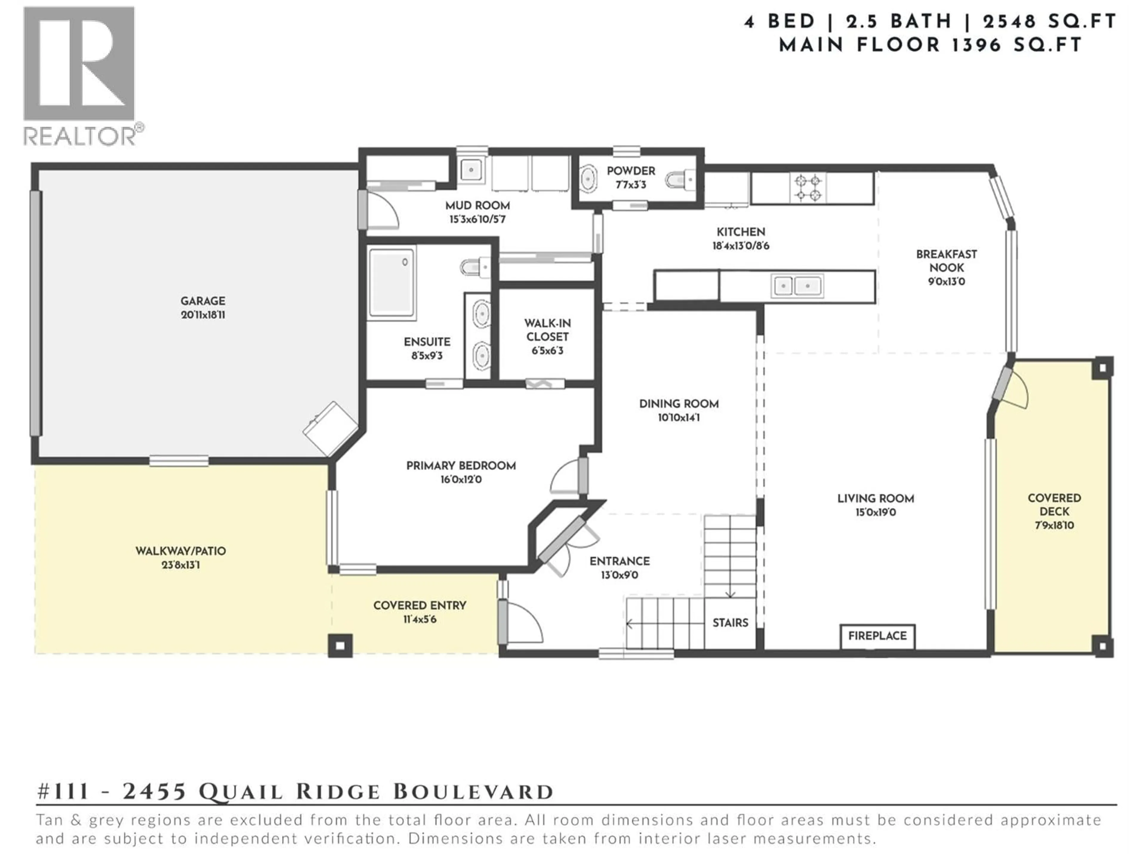 Floor plan for 111 - 2455 QUAIL RIDGE BOULEVARD, Kelowna British Columbia V1V2S8
