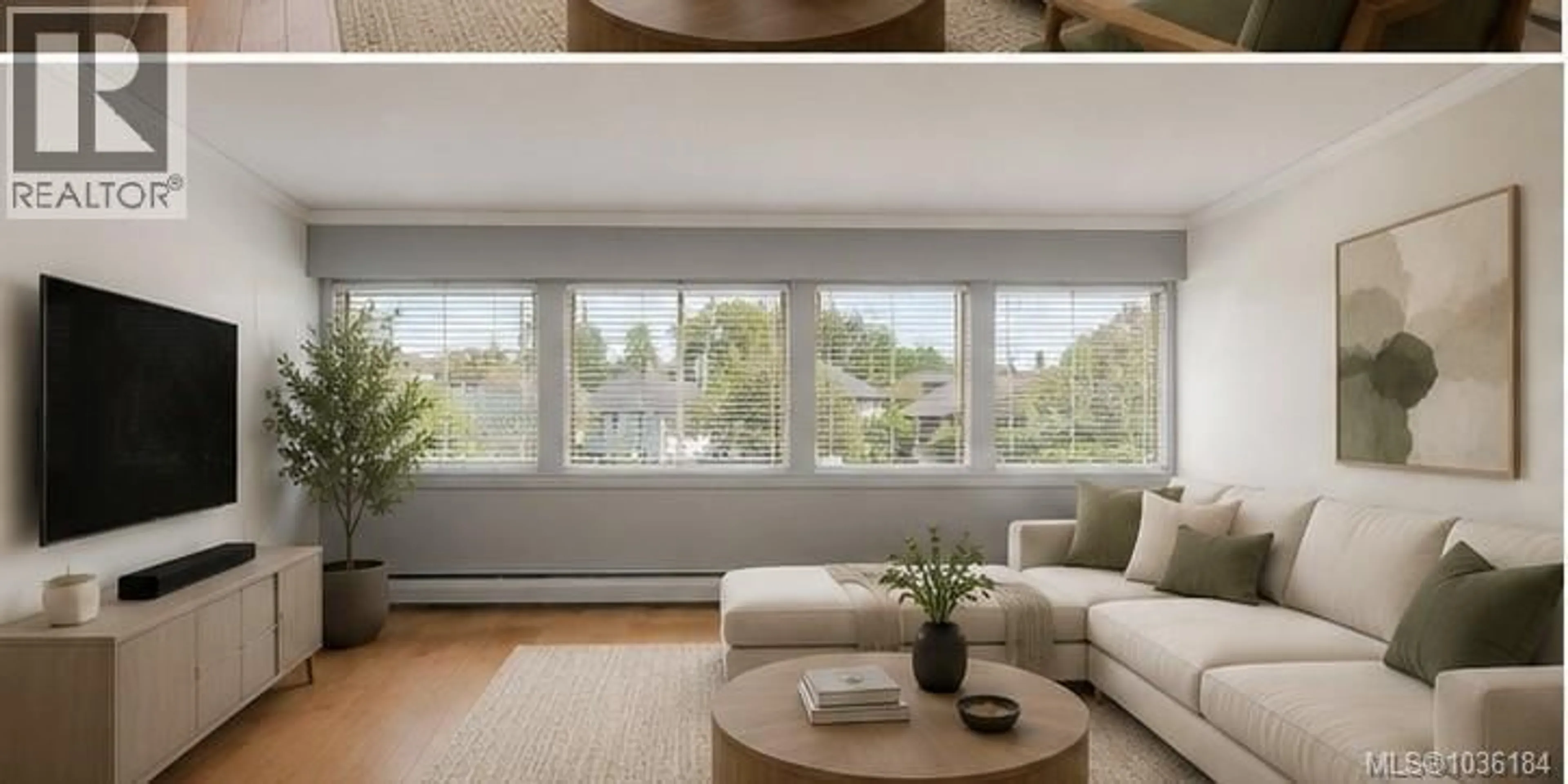 Living room with furniture, wood/laminate floor for 111 - 964 HEYWOOD AVENUE, Victoria British Columbia V8V2Y5