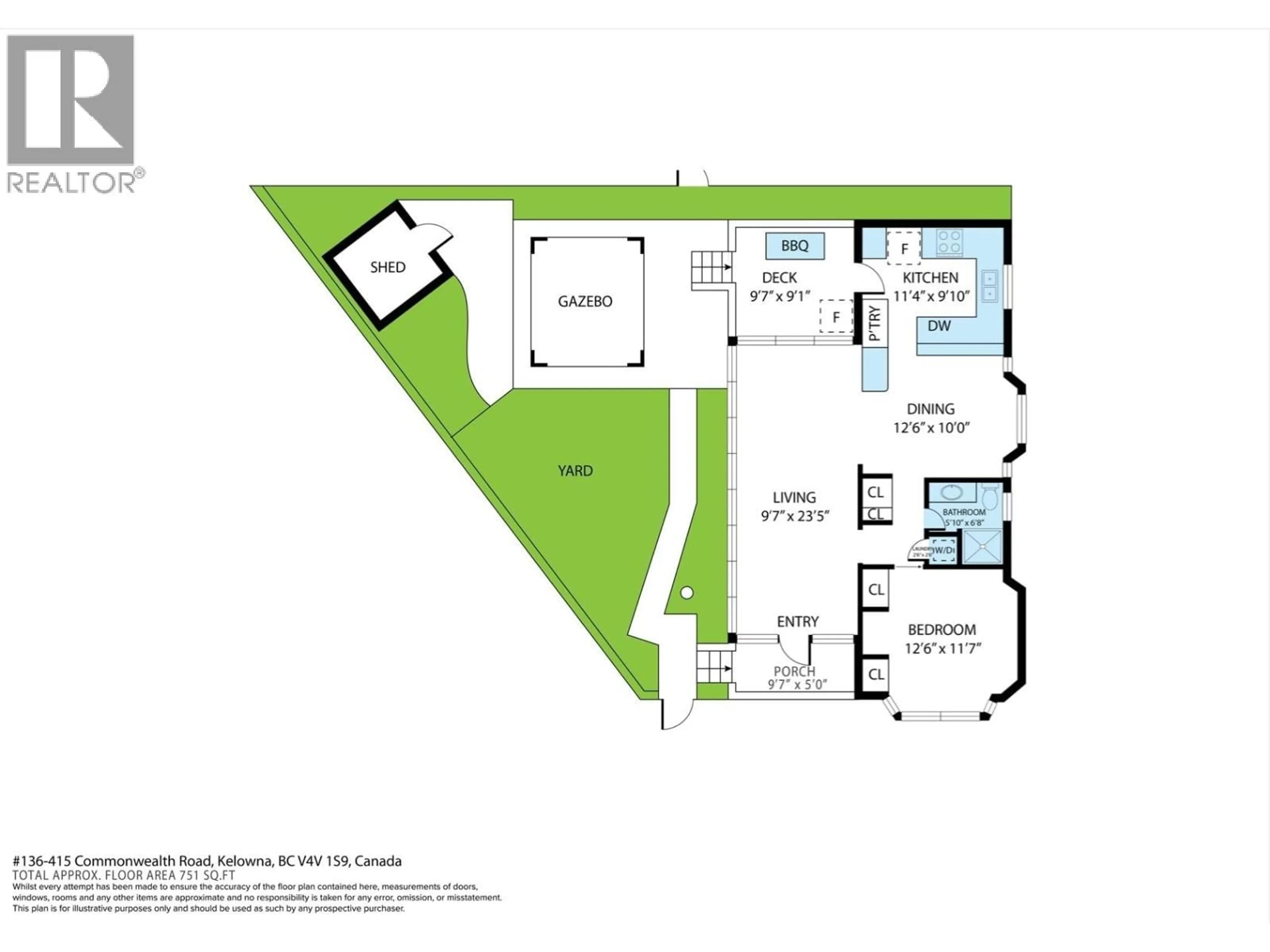 Floor plan for 136 - 415 COMMONWEALTH ROAD, Kelowna British Columbia V4V1P4
