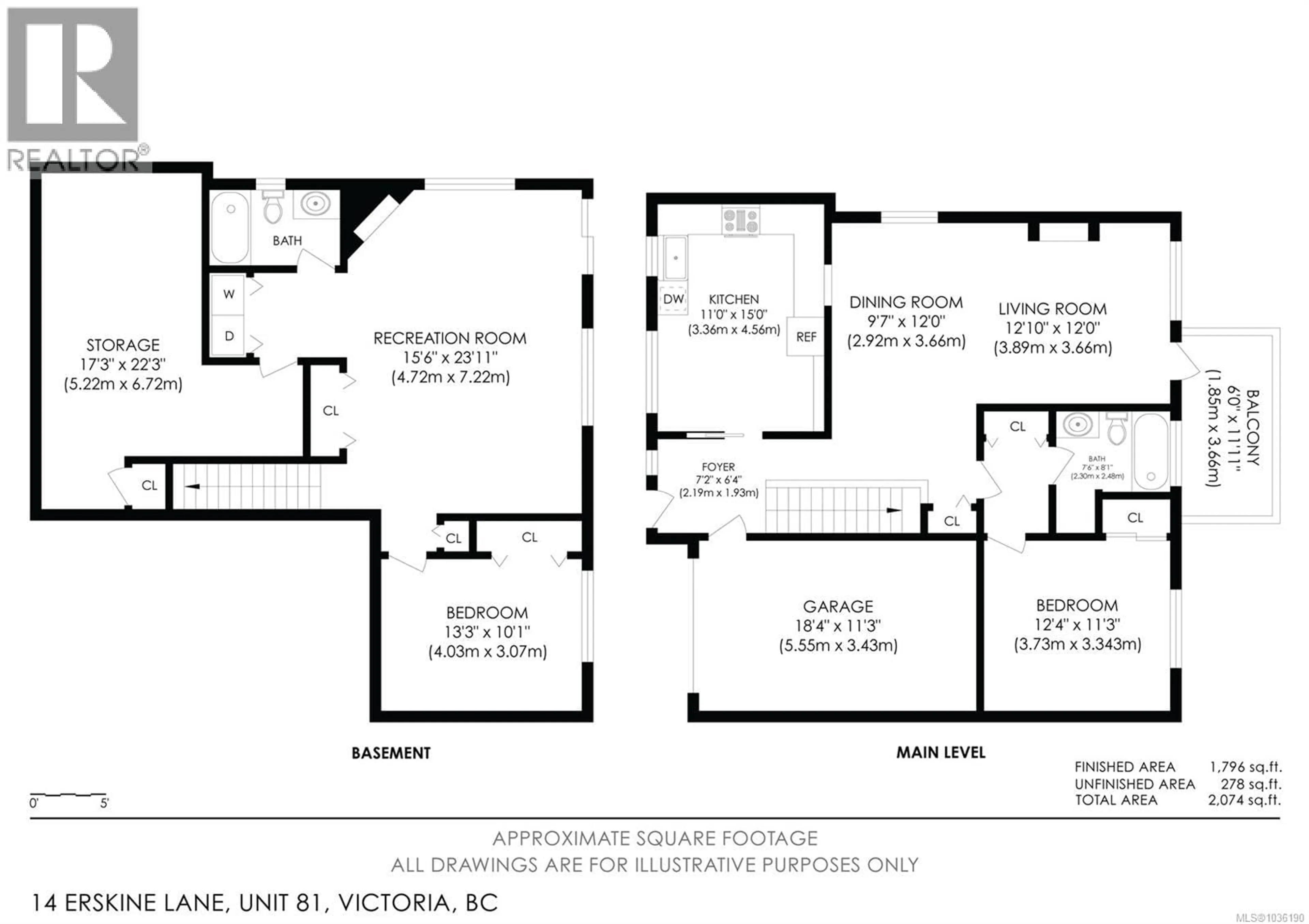 Floor plan for 81 - 14 ERSKINE LANE, View Royal British Columbia V8Z7S7