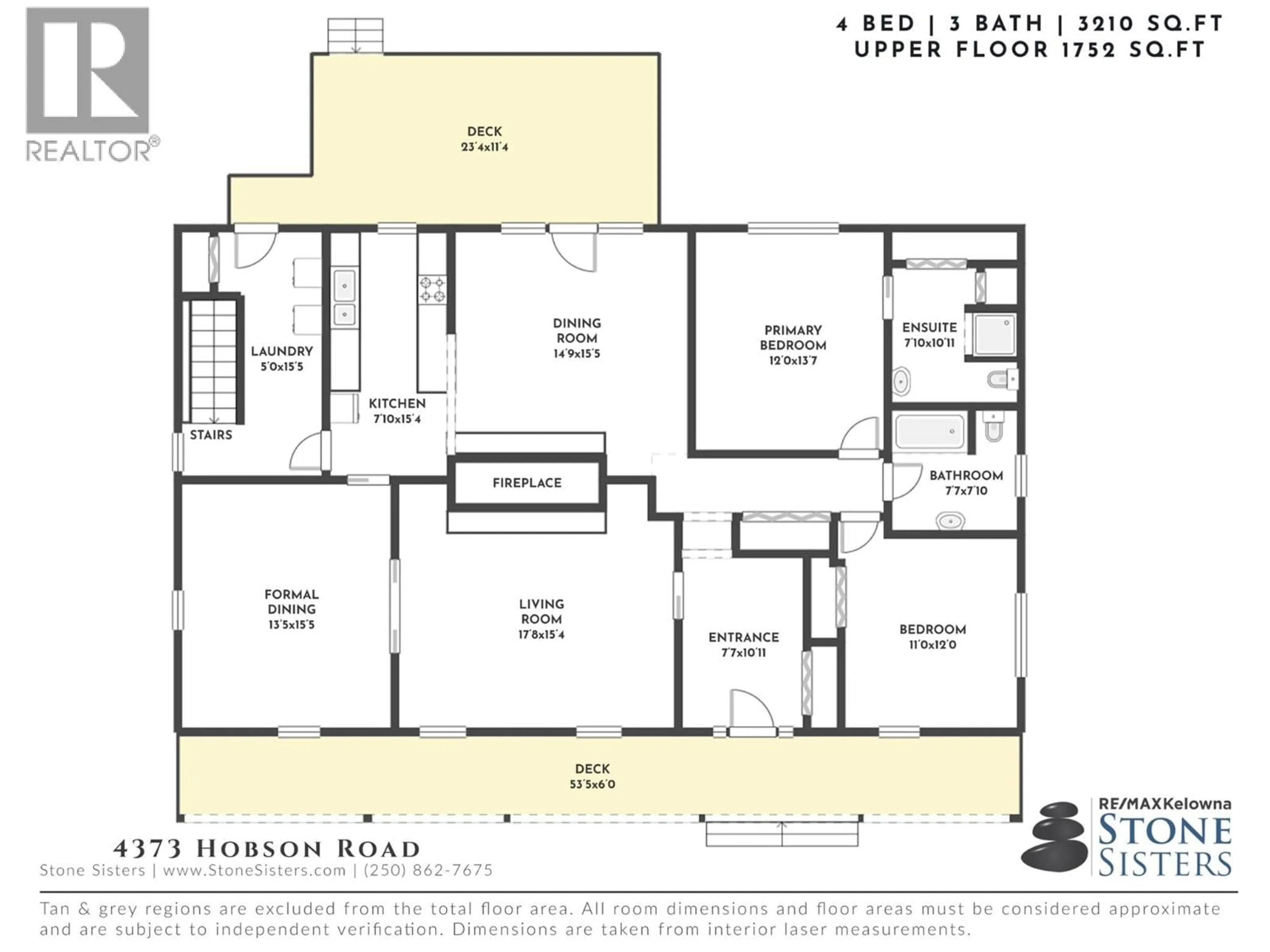 Floor plan for 4373 HOBSON ROAD, Kelowna British Columbia V1W1Y4