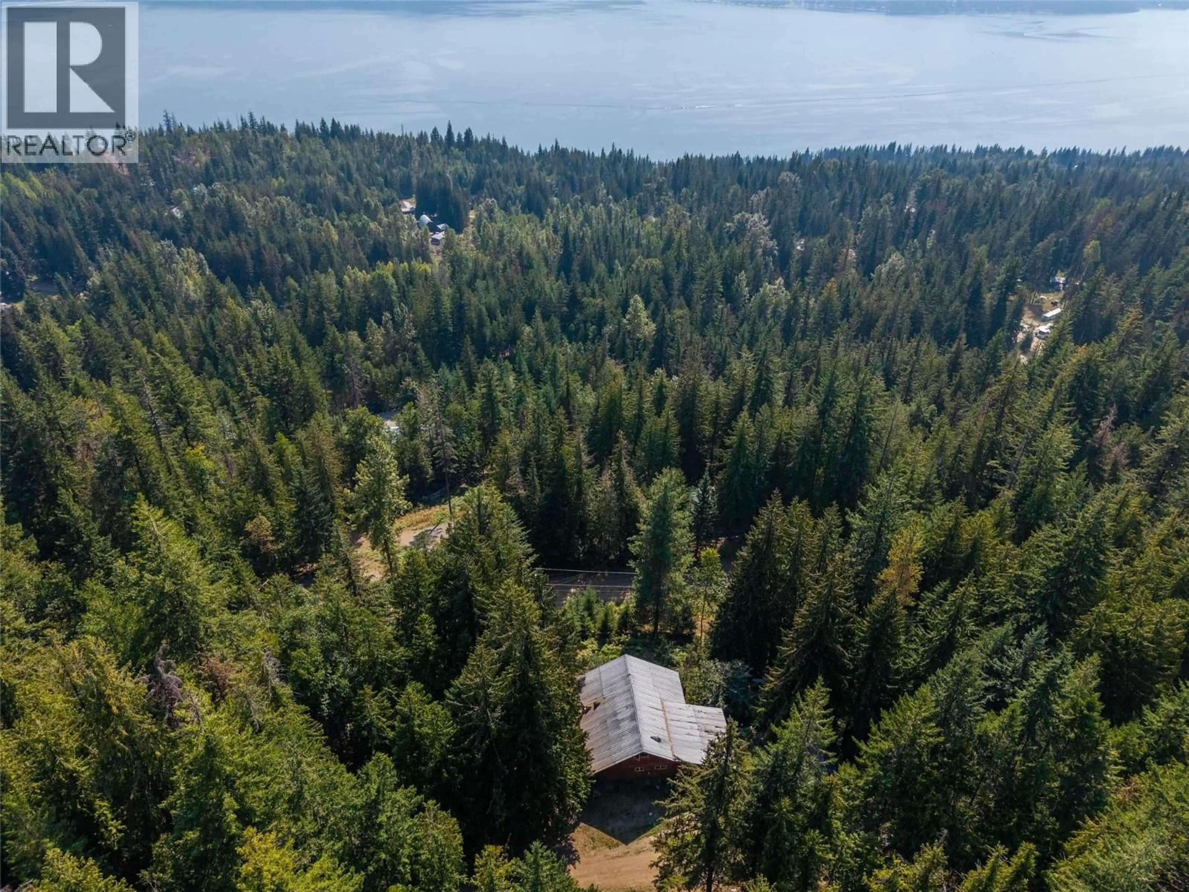 A pic from outside/outdoor area/front of a property/back of a property/a pic from drone, forest/trees view for 2795 VICKERS TRAIL, Anglemont British Columbia V0E1M8