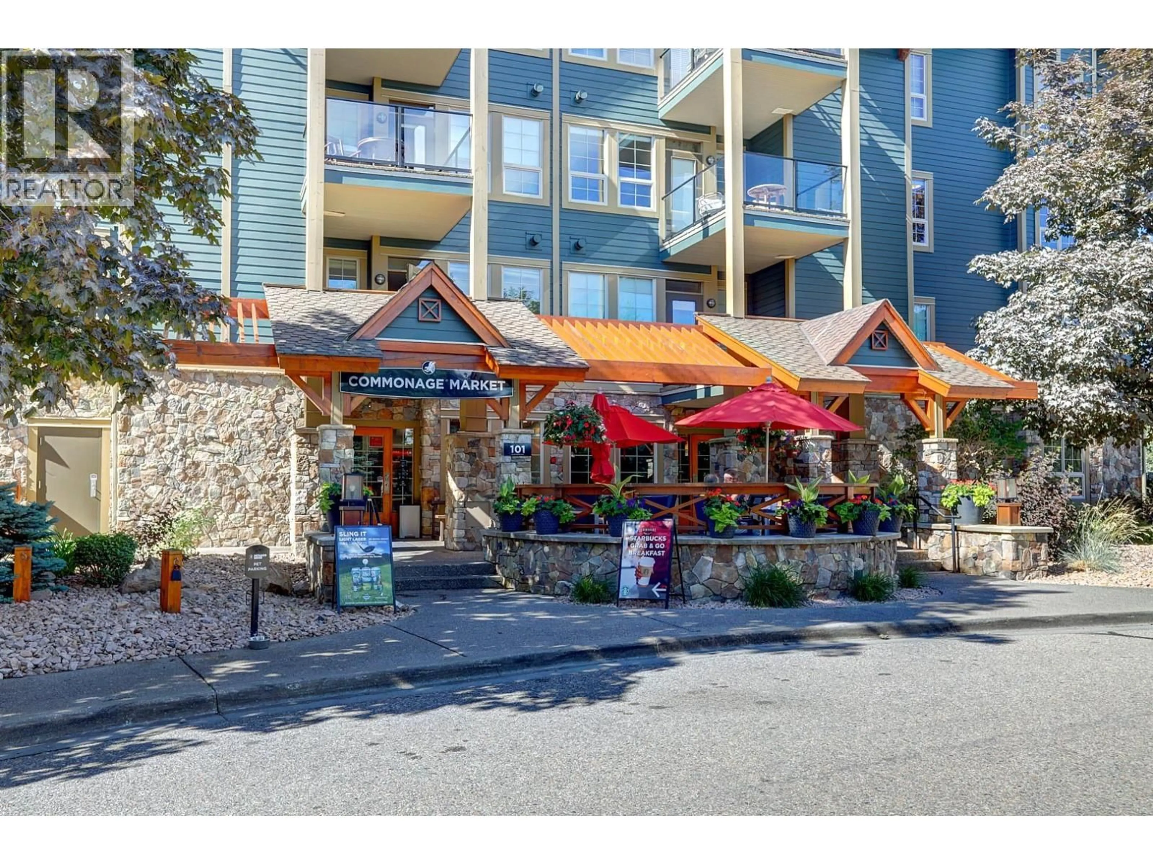 Patio, mountain view for 231 - 101 VILLAGE CENTRE COURT, Vernon British Columbia V1H1Y8