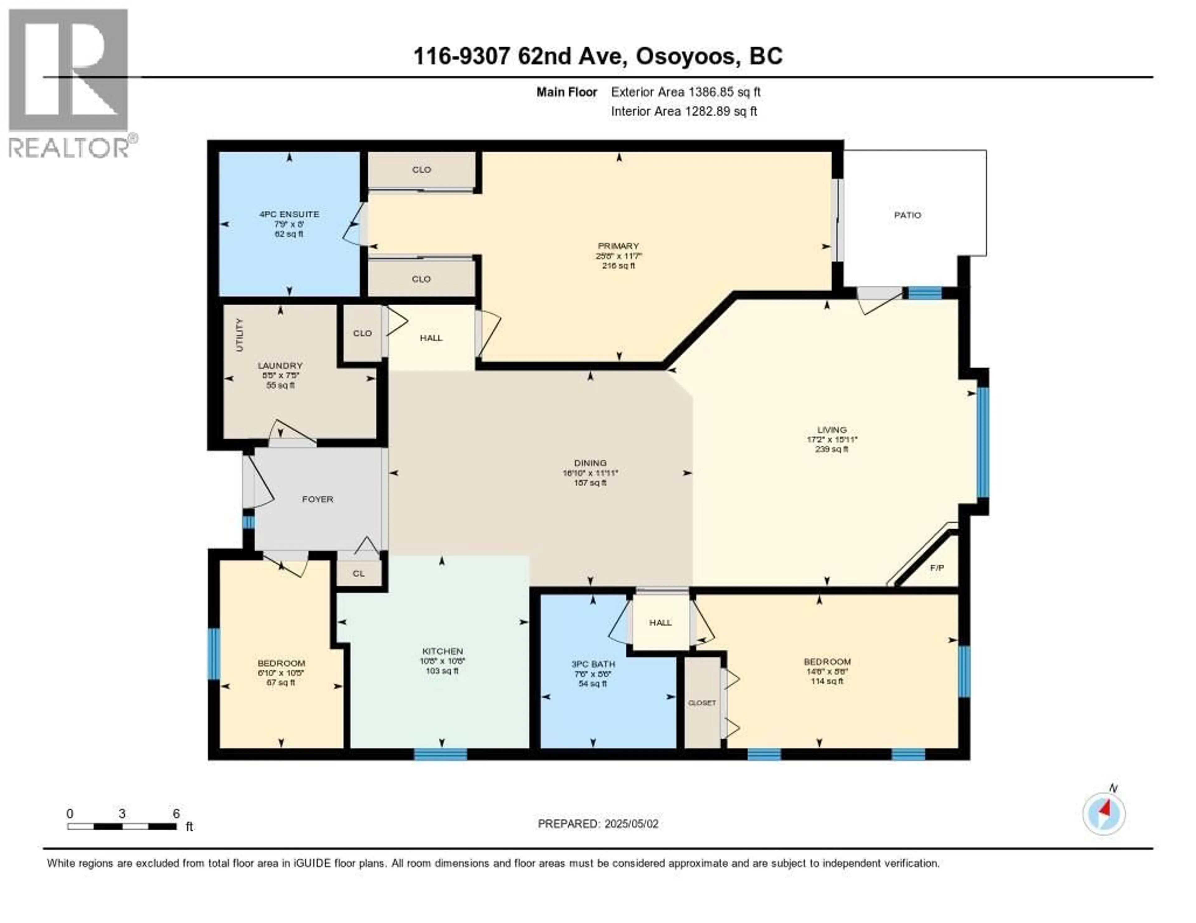 Floor plan for 116 - 9307 62ND AVENUE, Osoyoos British Columbia V0H1V1