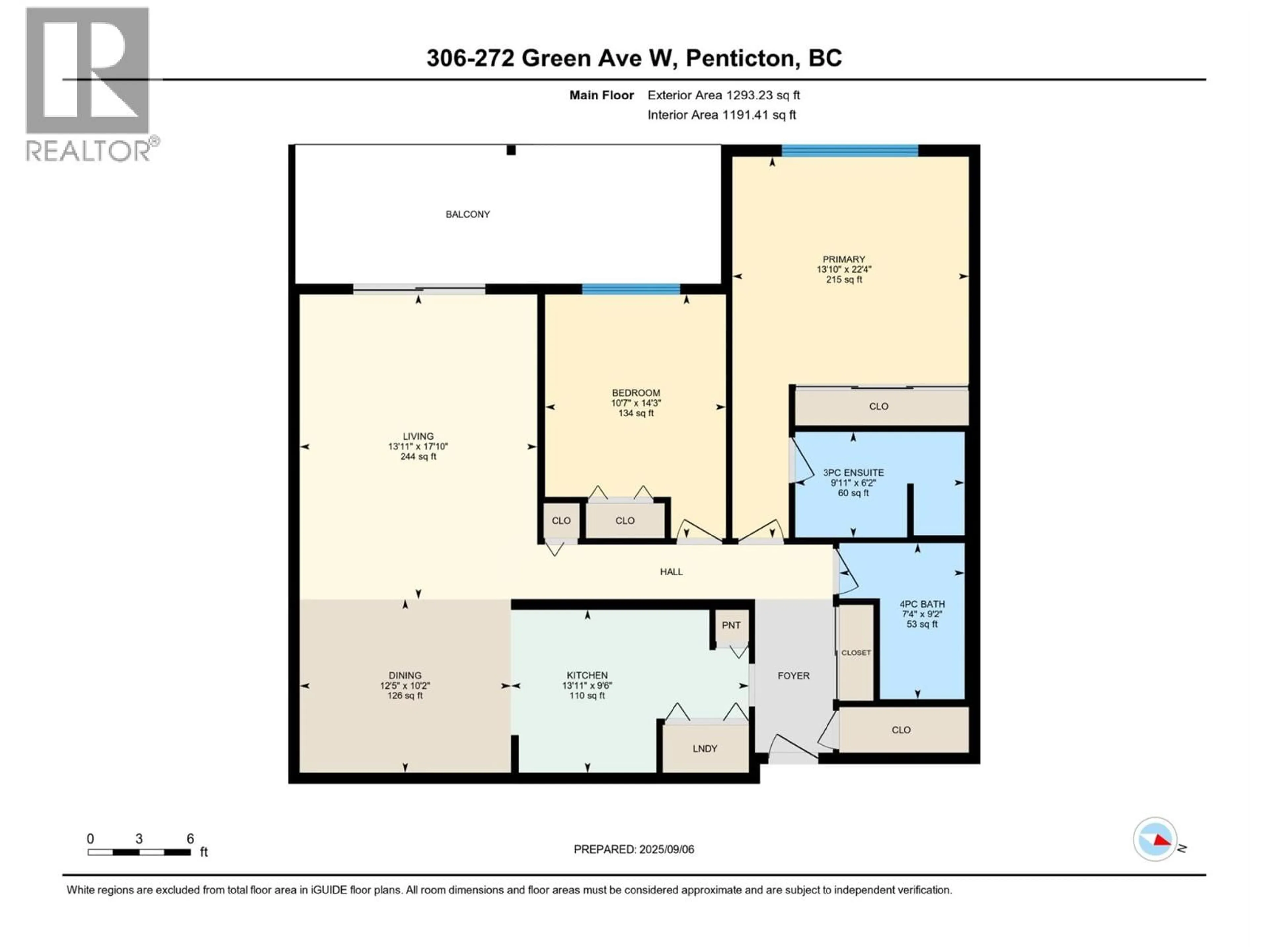 Floor plan for 306 - 272 GREEN AVENUE, Penticton British Columbia V2A3T2