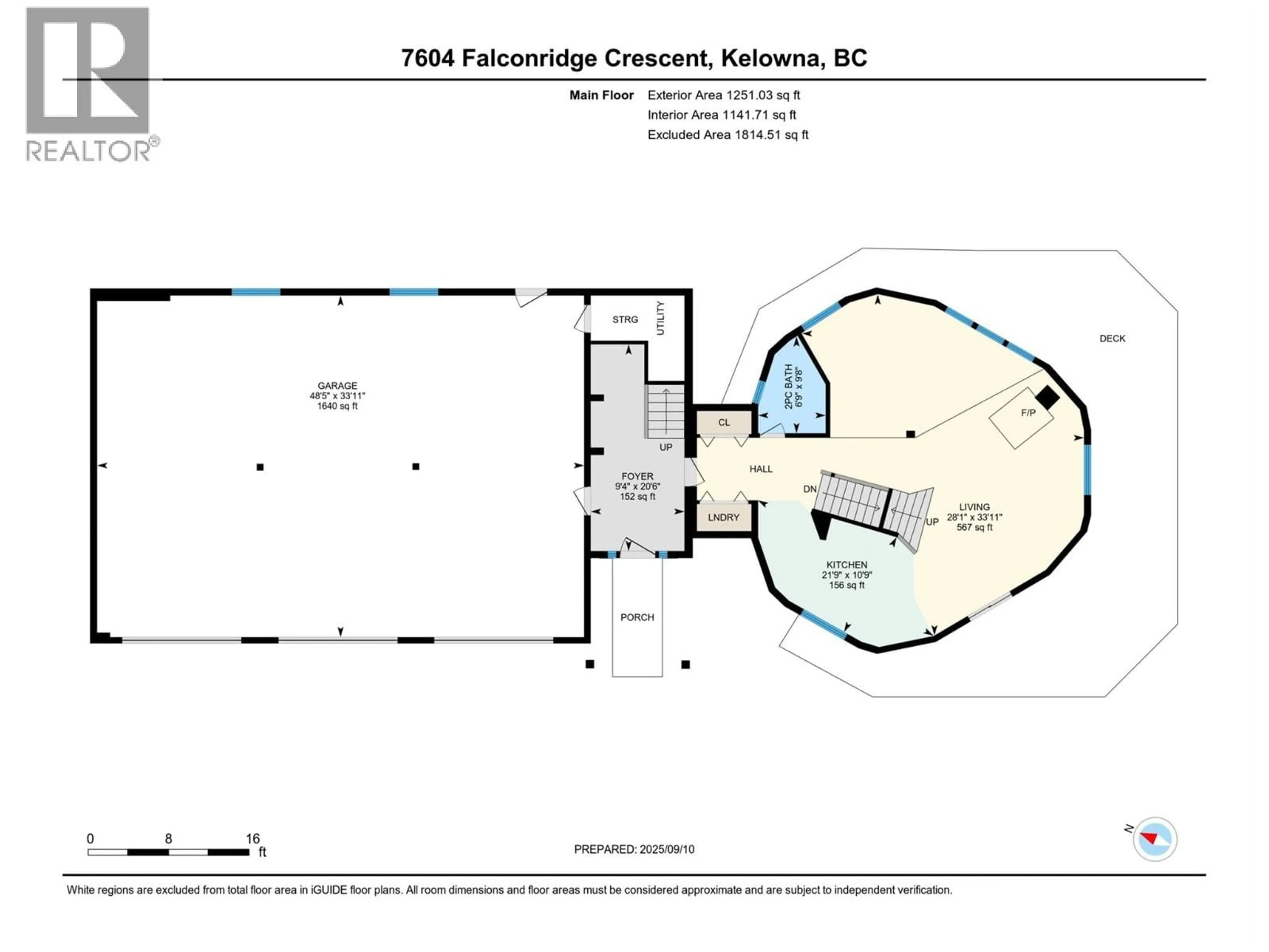 Floor plan for 7604 FALCON RIDGE CRESCENT, Kelowna British Columbia V1P1J1