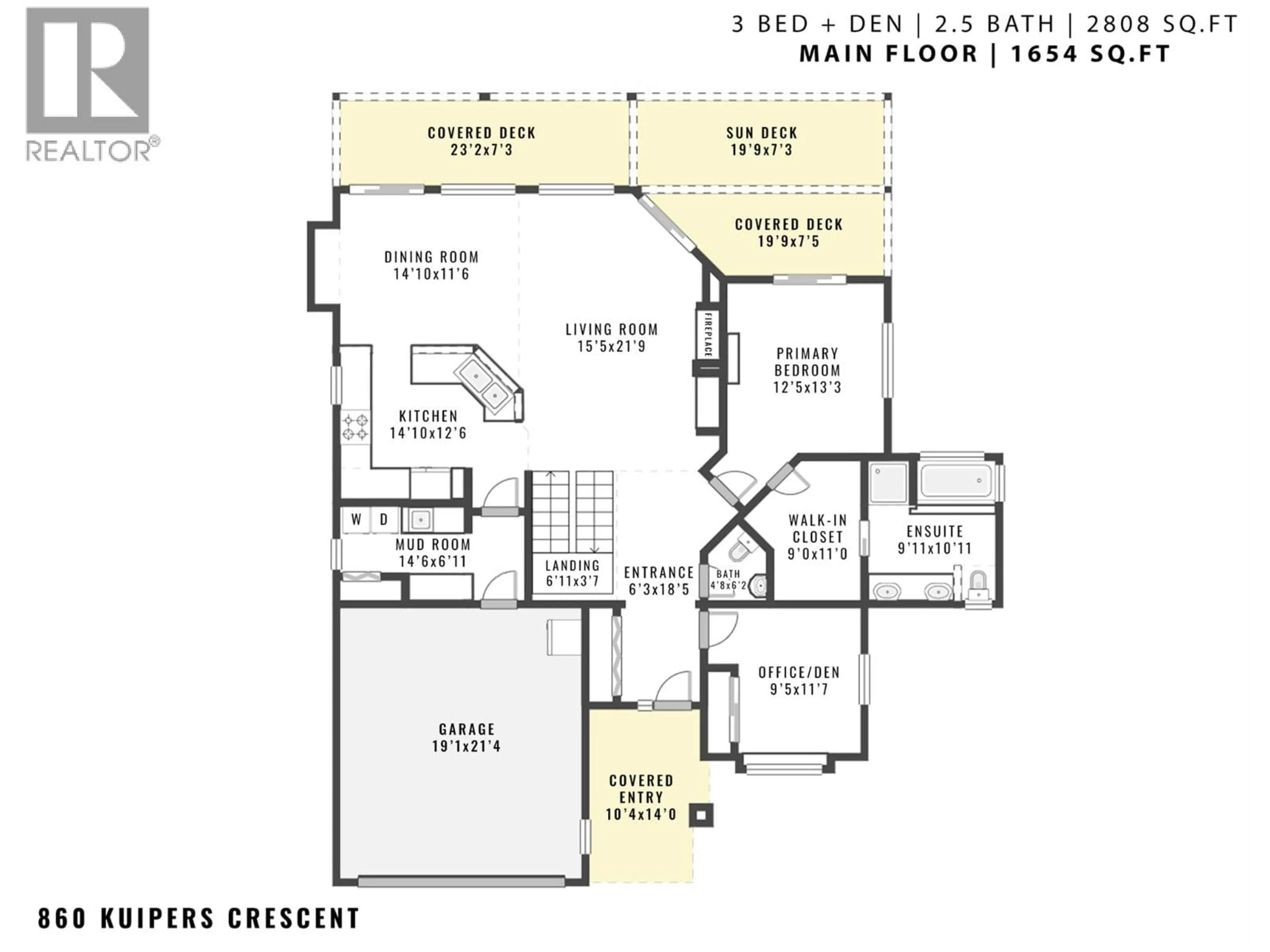 Floor plan for 860 KUIPERS CRESCENT, Kelowna British Columbia V1W5B1