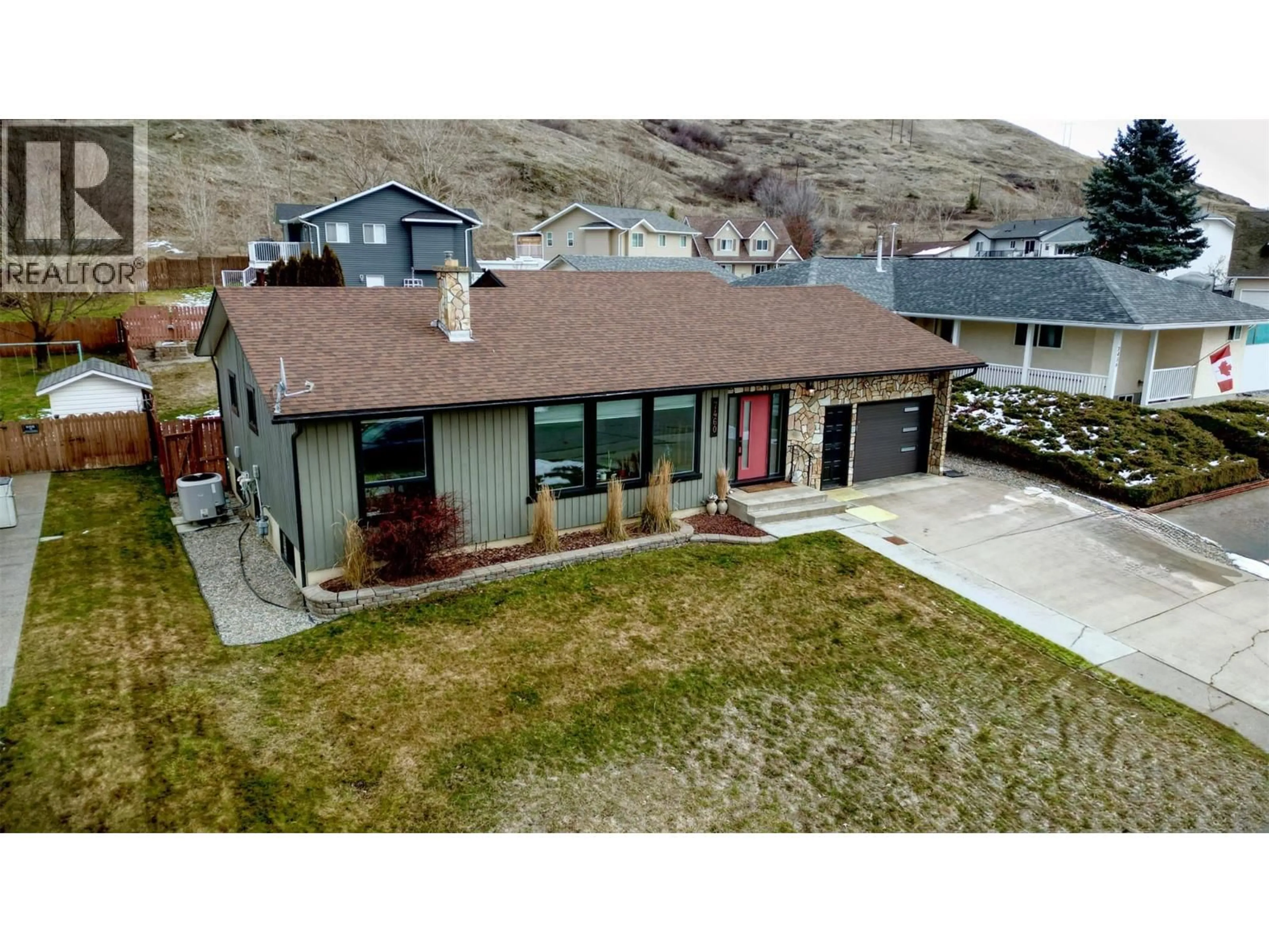 A pic from outside/outdoor area/front of a property/back of a property/a pic from drone, street for 7460 VALLEY HEIGHTS DRIVE, Grand Forks British Columbia V0H1H0