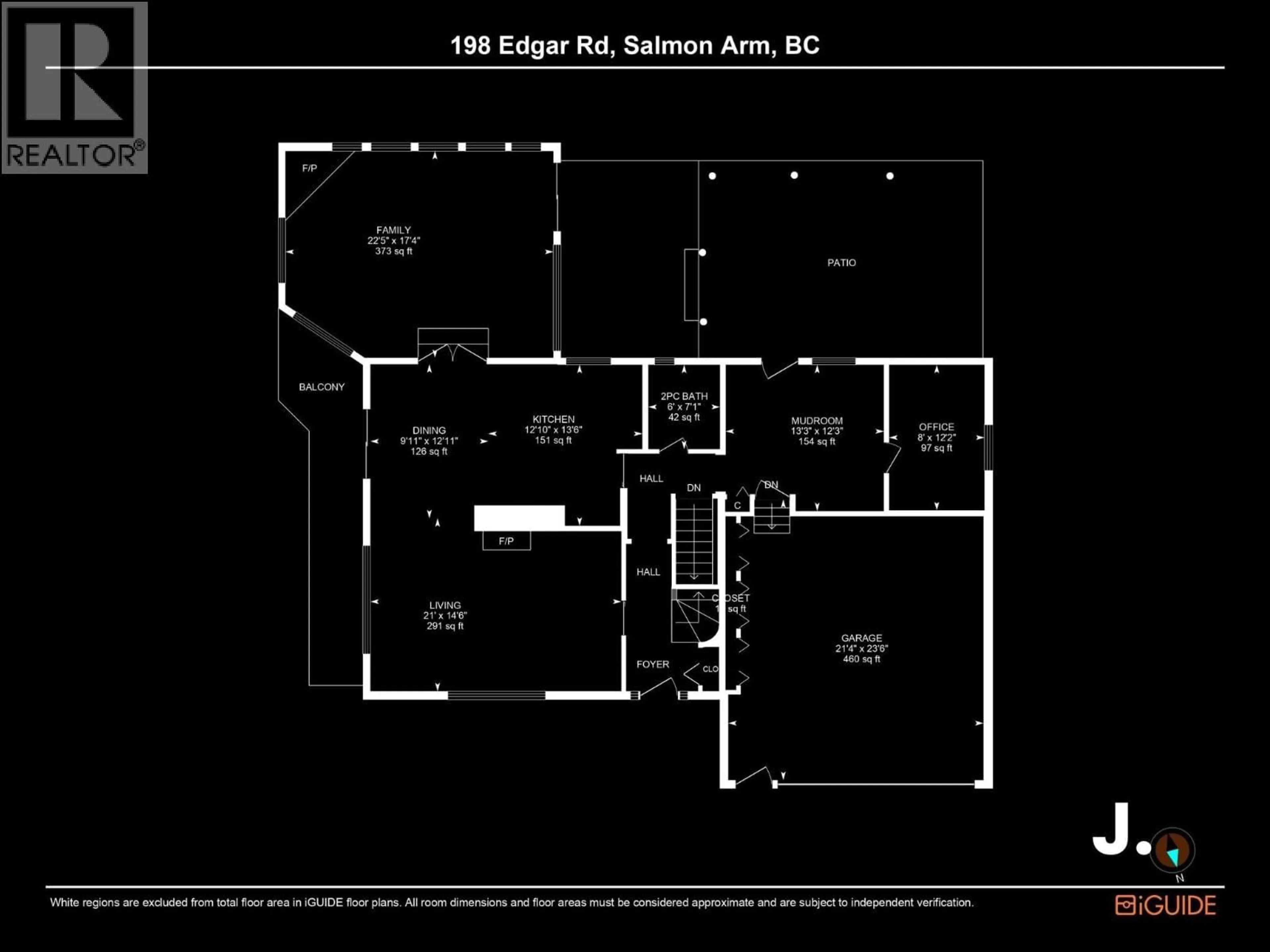 Floor plan for 198 EDGAR ROAD, Salmon Arm British Columbia V1E2Y2