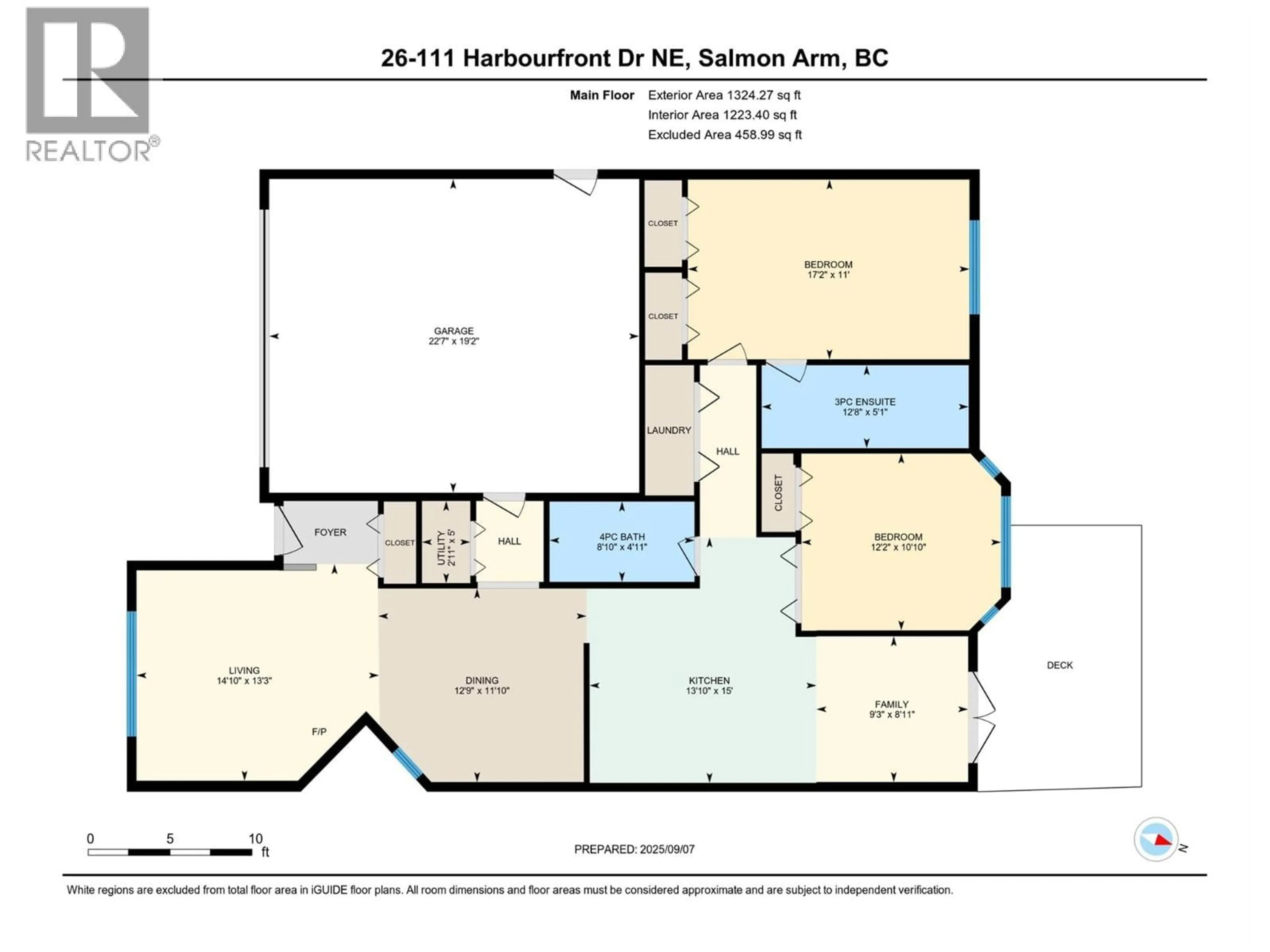 Floor plan for 26 - 111 HARBOURFRONT DRIVE NORTHWEST, Salmon Arm British Columbia V1E1A3