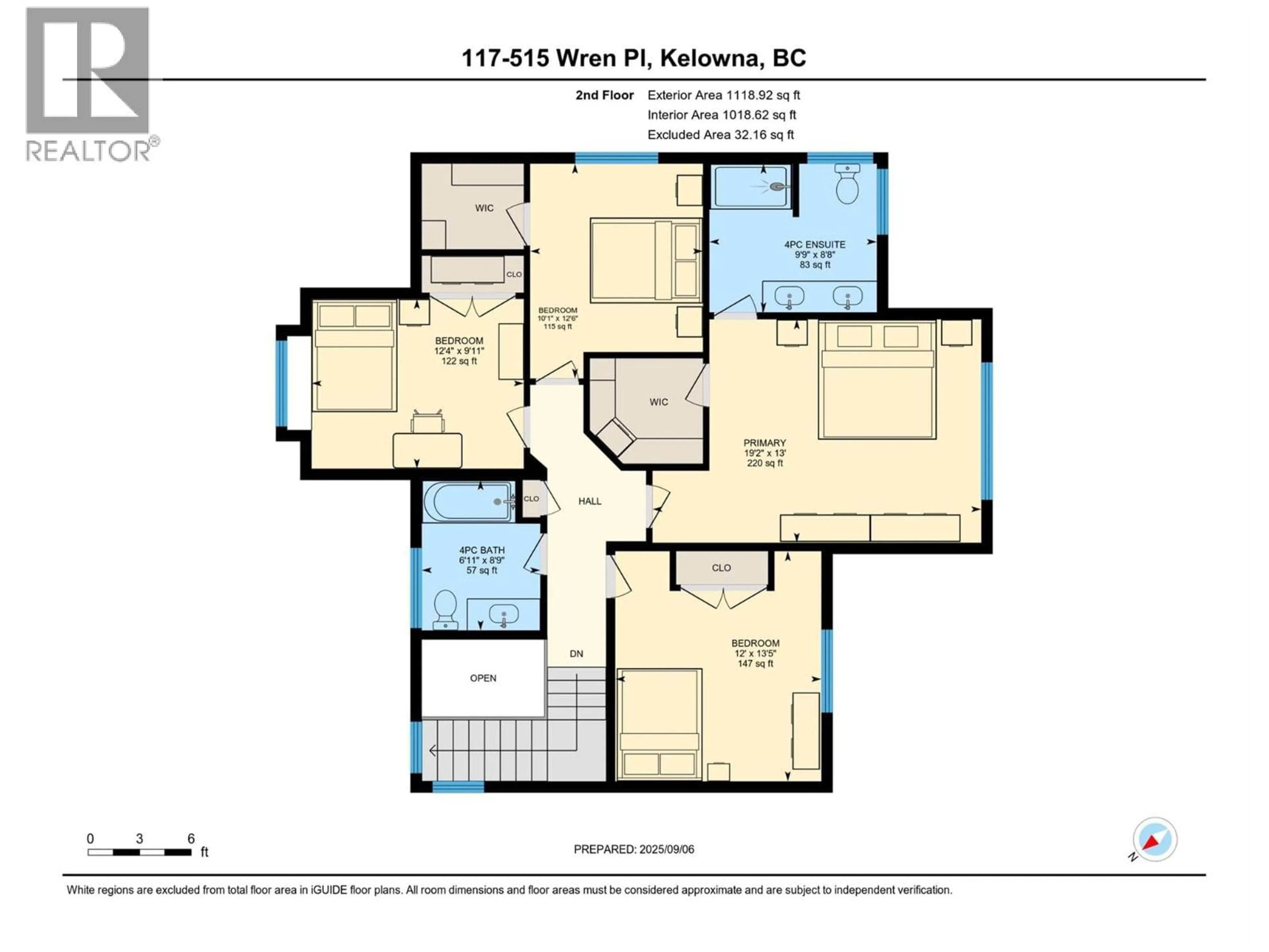 Floor plan for 117 - 515 WREN PLACE, Kelowna British Columbia V1W5H7