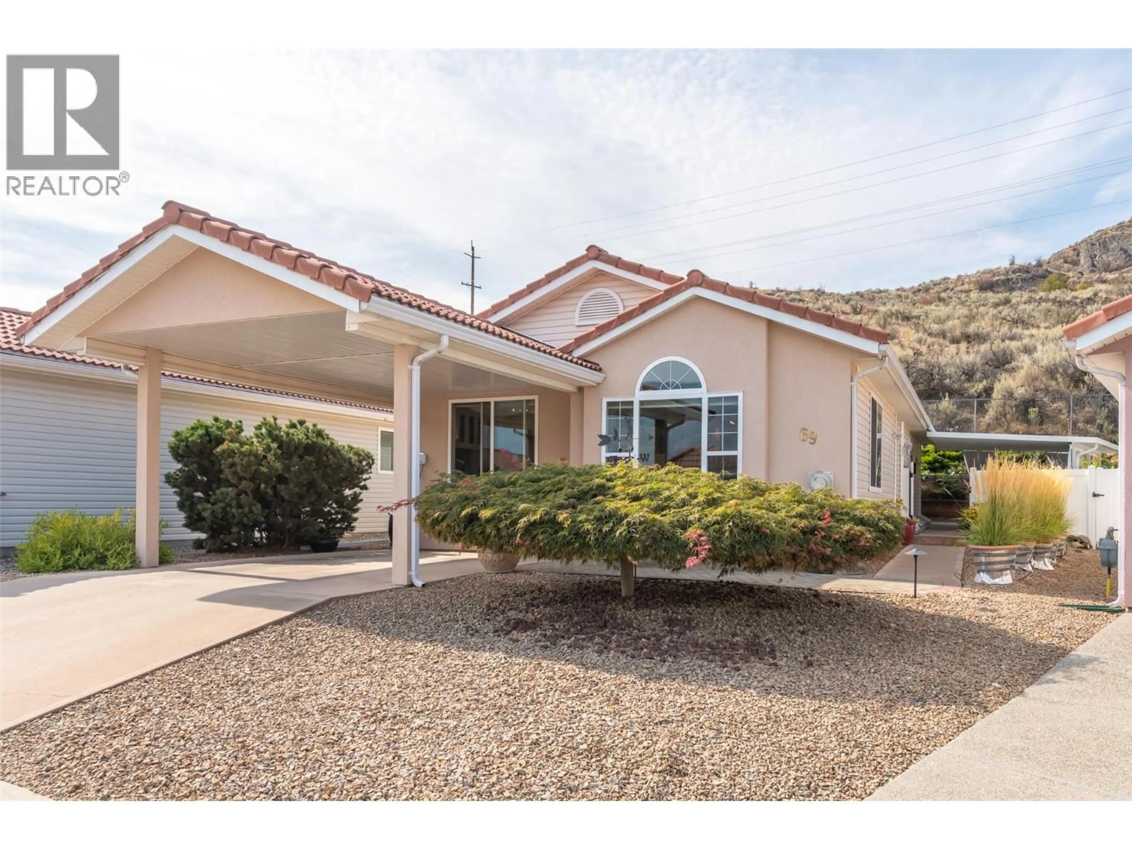 Home with vinyl exterior material, street for 69 - 9400 115TH STREET, Osoyoos British Columbia V0H1V5