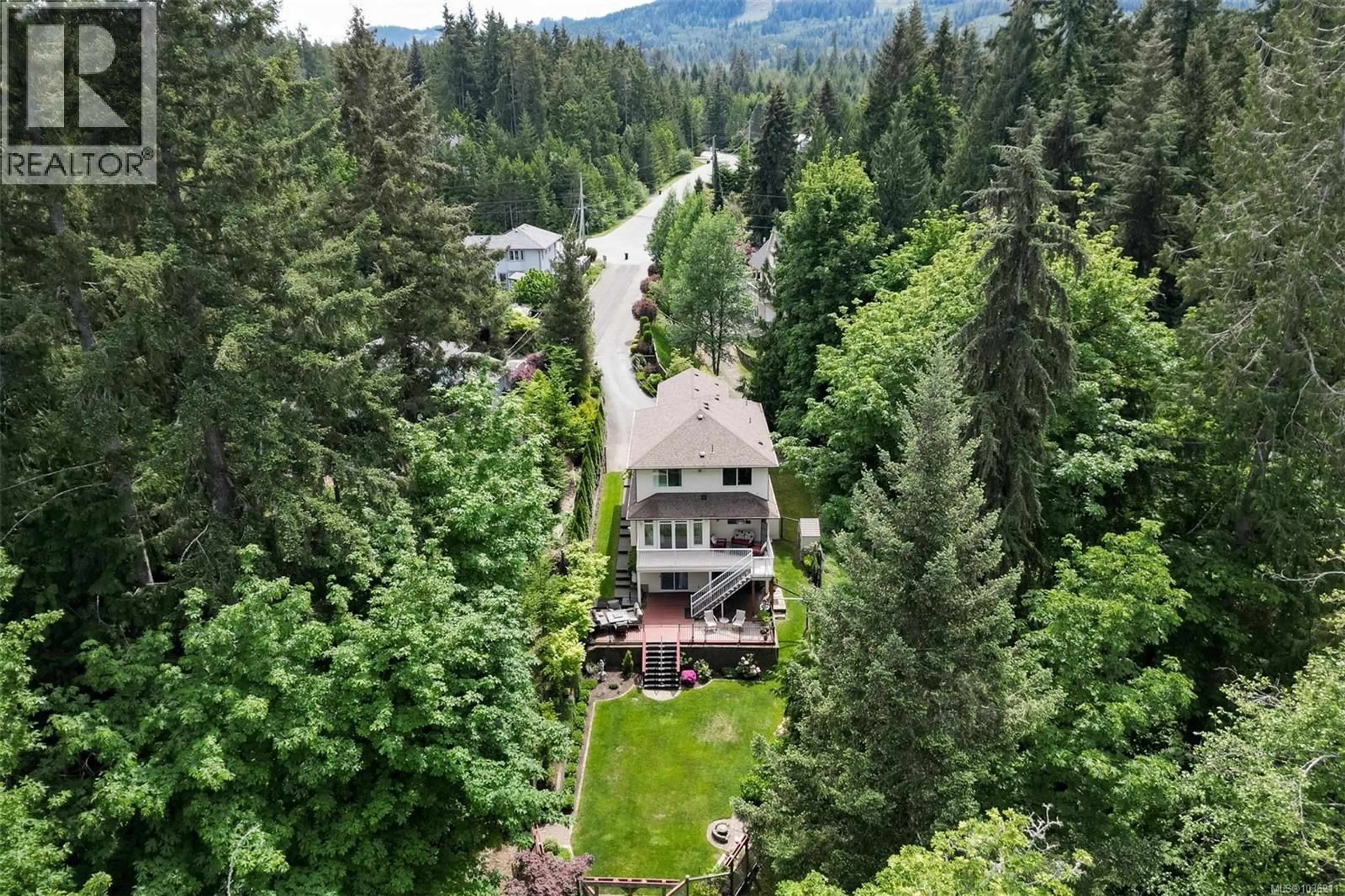 A pic from outside/outdoor area/front of a property/back of a property/a pic from drone, mountain view for 1143 FERN RIDGE DRIVE, Mill Bay British Columbia V0R2P2