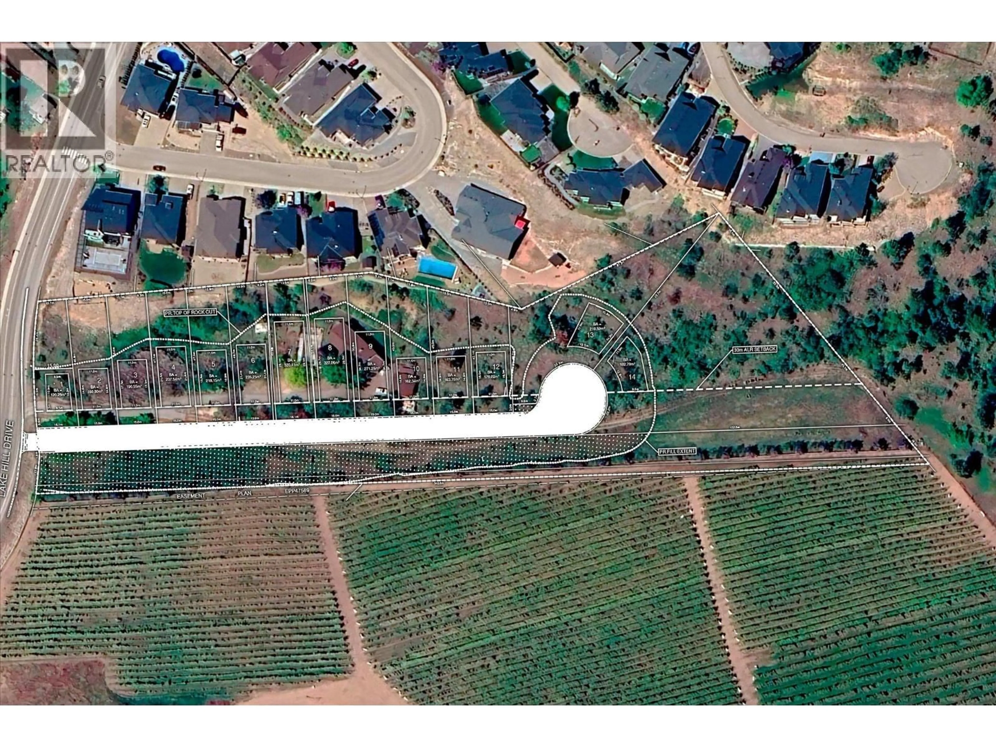 A pic from outside/outdoor area/front of a property/back of a property/a pic from drone, street for 12349 LAKE HILL DRIVE, Lake Country British Columbia V4V1G2
