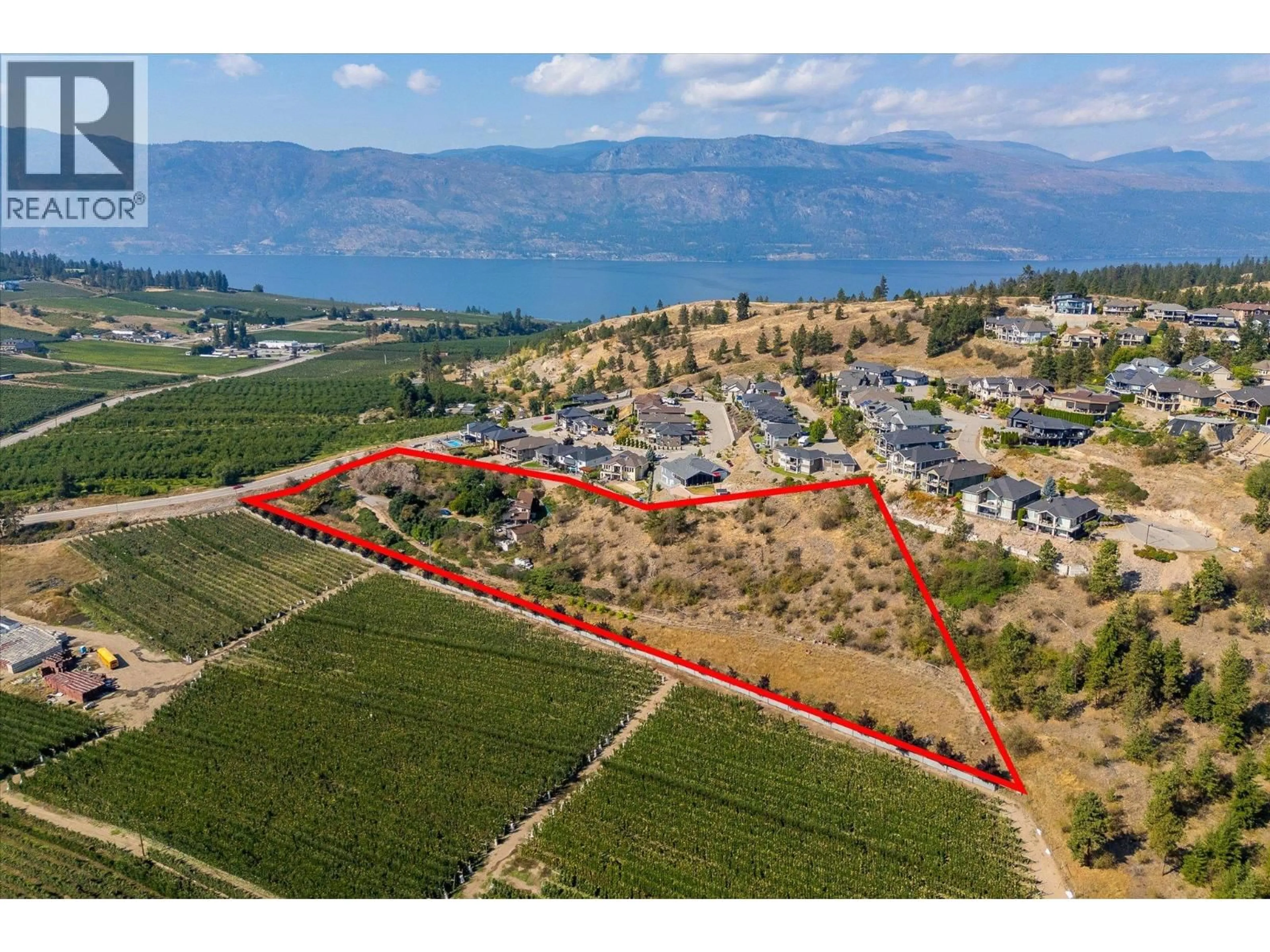 A pic from outside/outdoor area/front of a property/back of a property/a pic from drone, mountain view for 12349 LAKE HILL DRIVE, Lake Country British Columbia V4V1G2