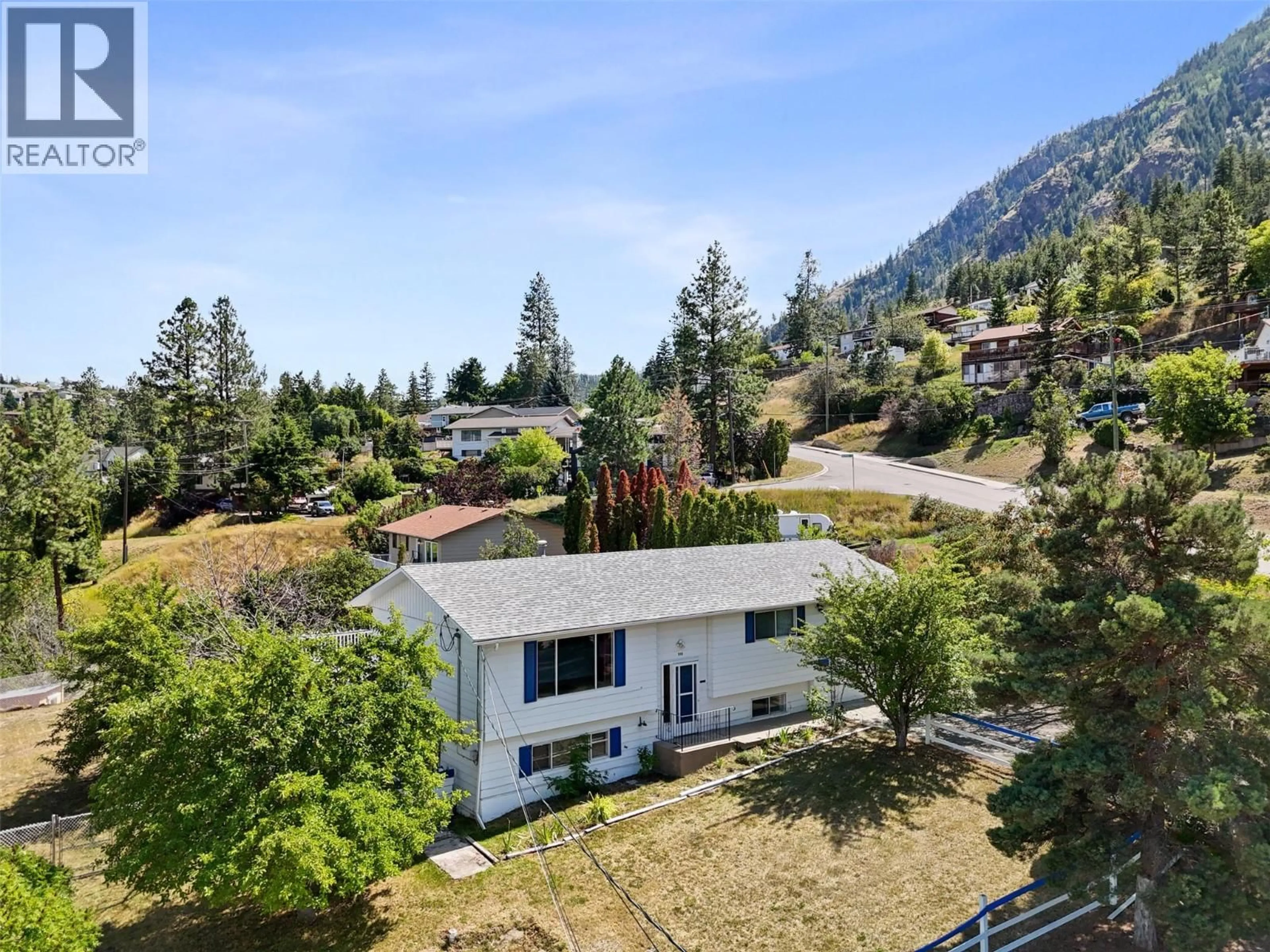 A pic from outside/outdoor area/front of a property/back of a property/a pic from drone, mountain view for 906 KLAHANIE DRIVE, Kamloops British Columbia V2C5R2