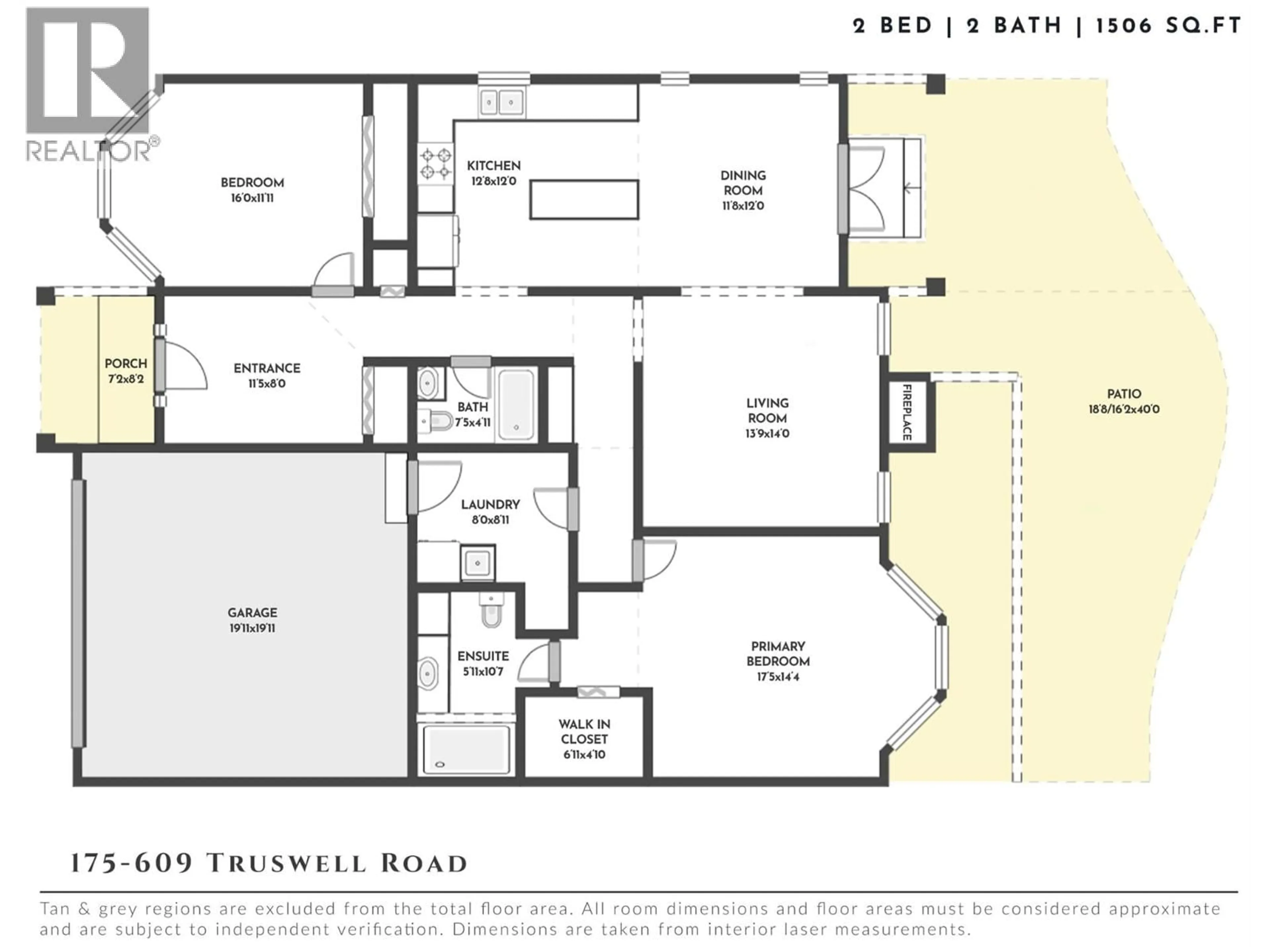 Floor plan for 175 - 609 TRUSWELL ROAD, Kelowna British Columbia V1W3Z1
