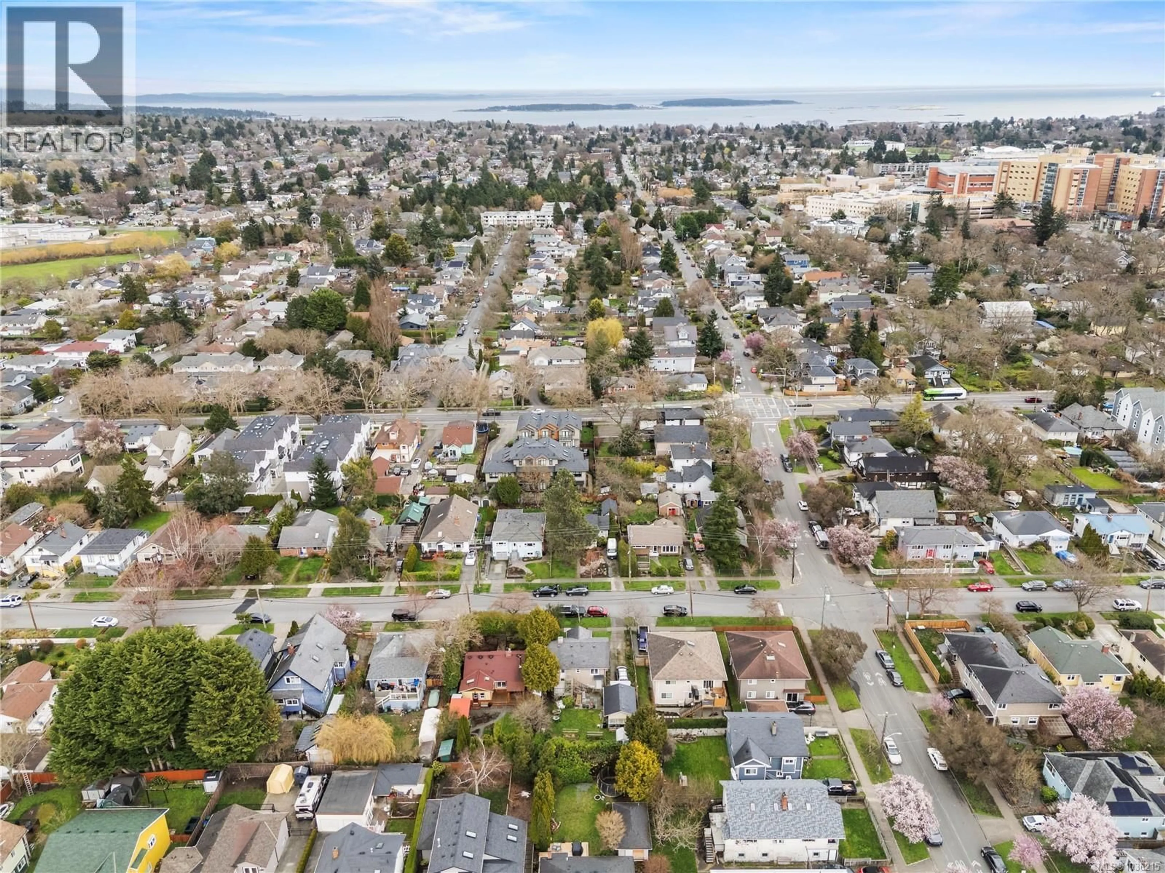 A pic from outside/outdoor area/front of a property/back of a property/a pic from drone, street for 2614 SCOTT STREET, Victoria British Columbia V8R4H9