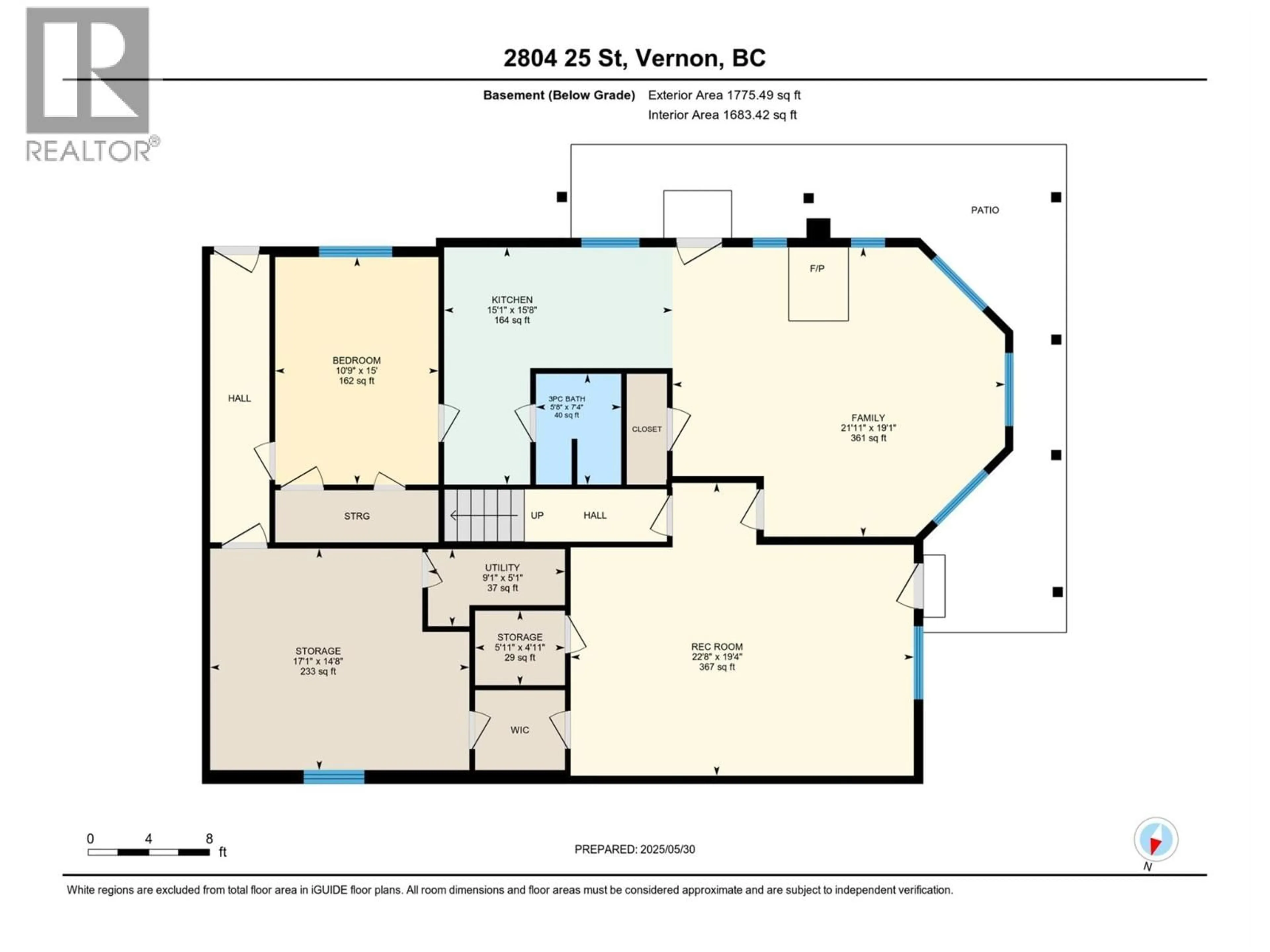 Floor plan for 2804 25 STREET, Vernon British Columbia V1T4P9