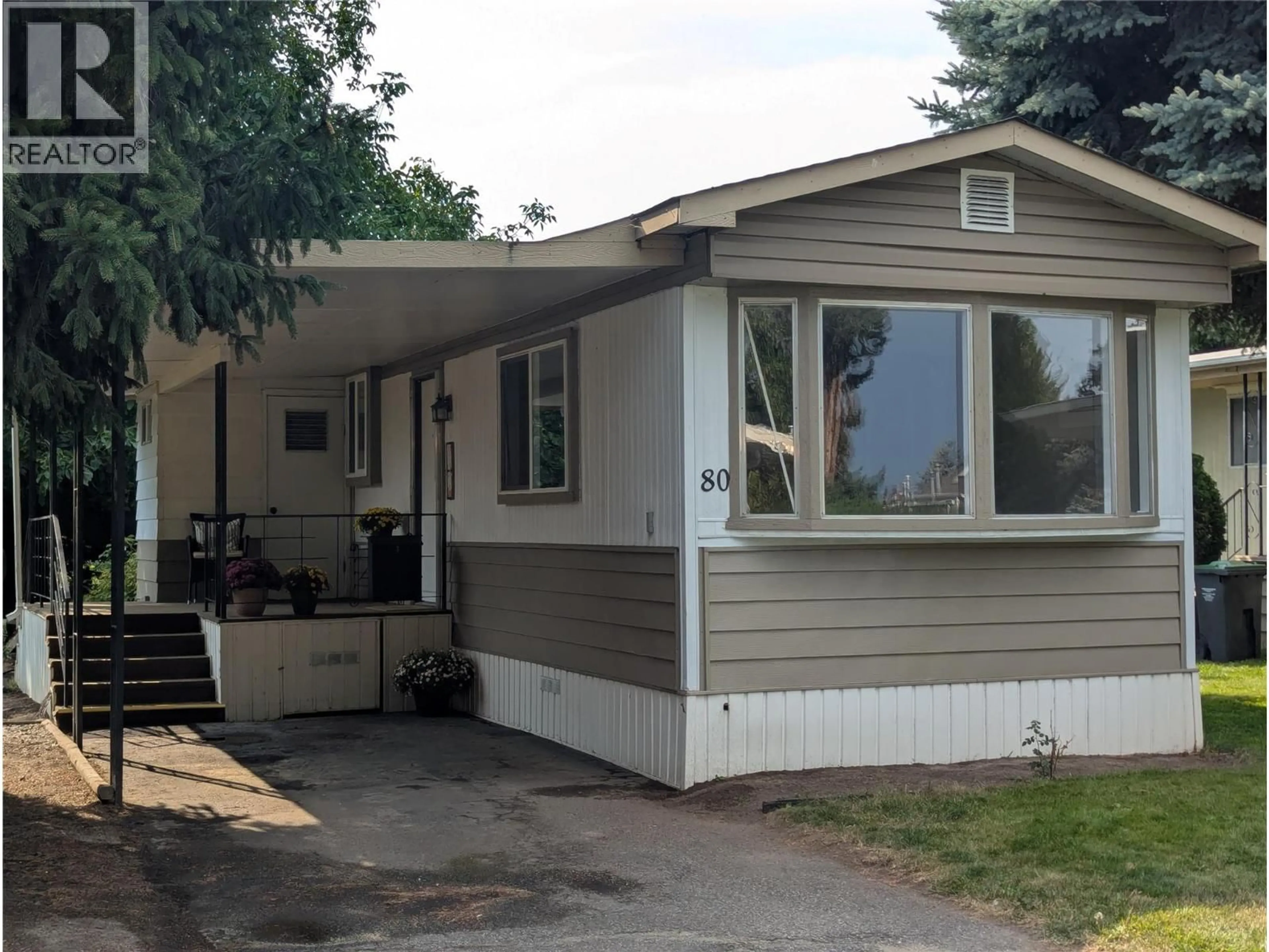 Home with vinyl exterior material, street for 80 - 3535 CASORSO ROAD, Kelowna British Columbia V1W3E1