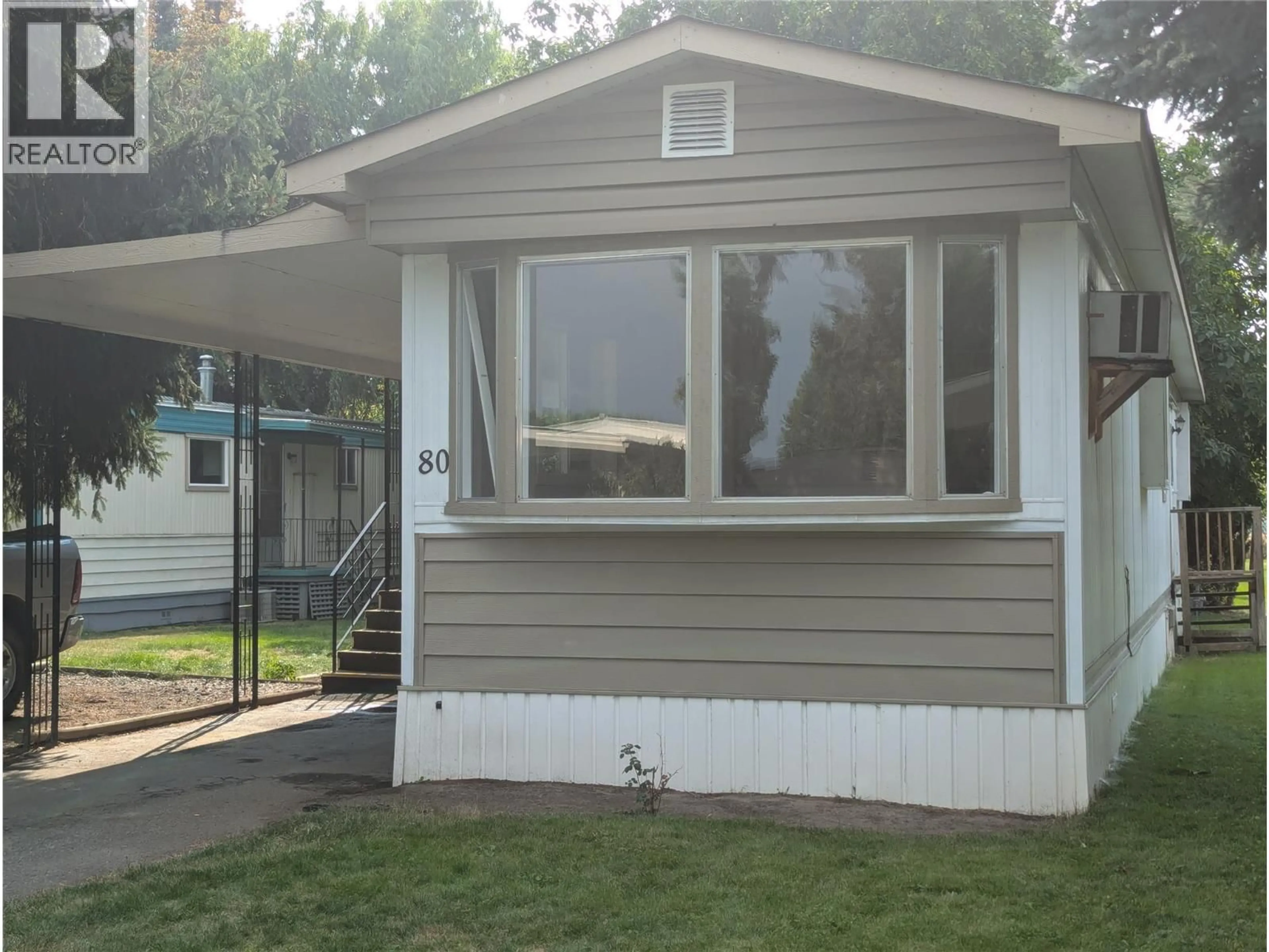 Home with vinyl exterior material, street for 80 - 3535 CASORSO ROAD, Kelowna British Columbia V1W3E1