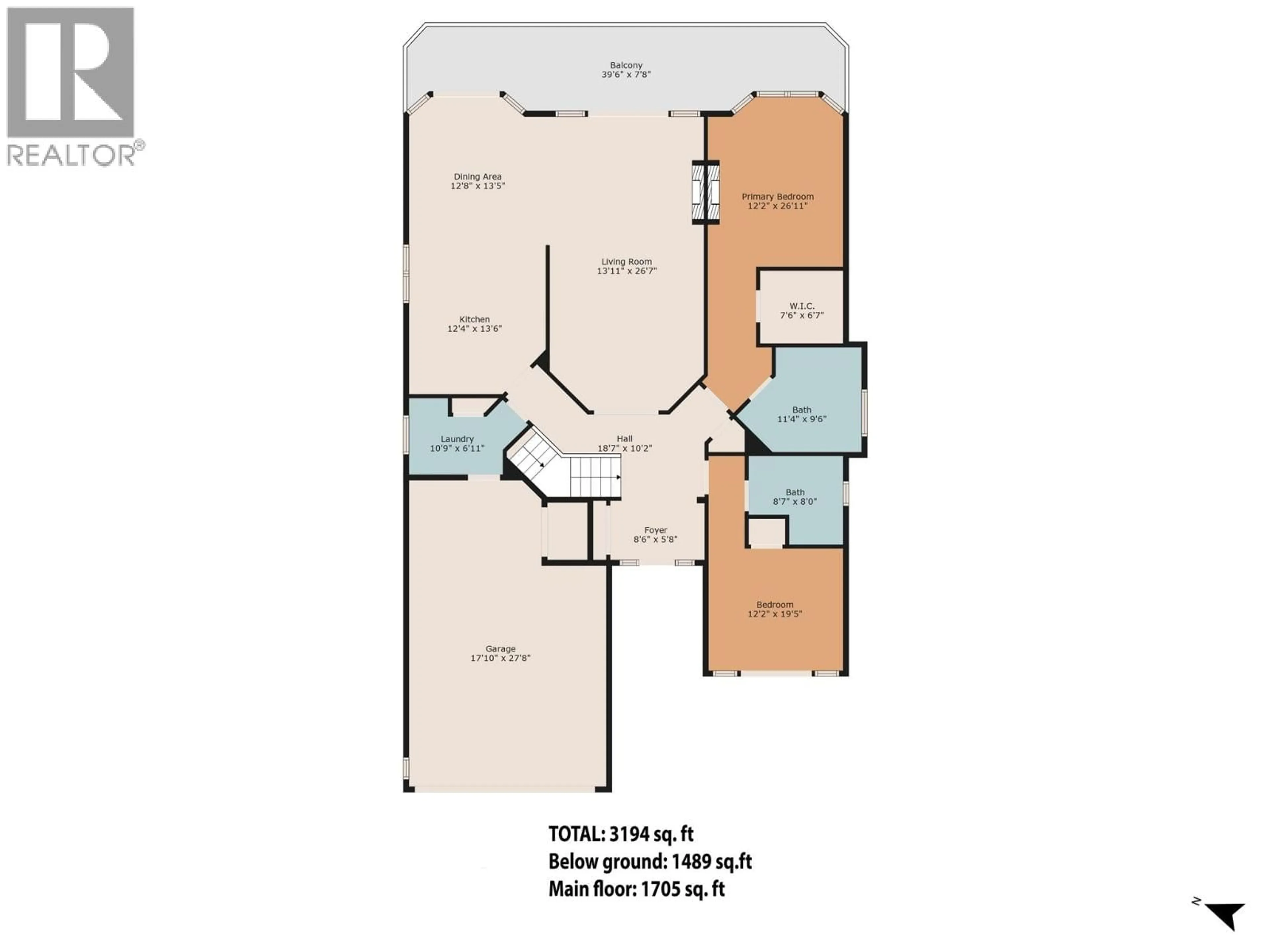 Floor plan for 4117 GALLAGHERS BOULEVARD SOUTH, Kelowna British Columbia V1W4V2