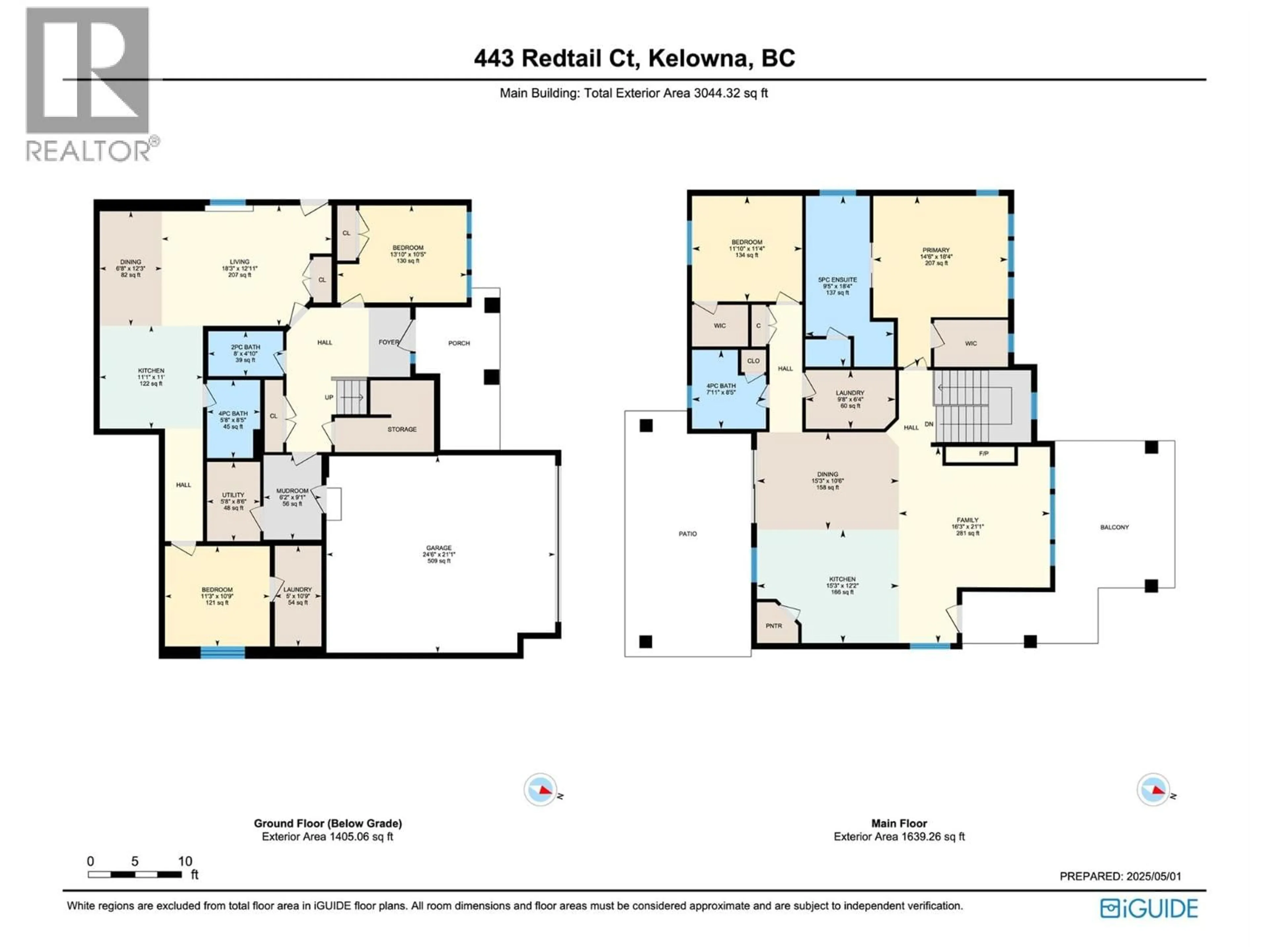 Floor plan for 443 REDTAIL COURT, Kelowna British Columbia V1W0B1