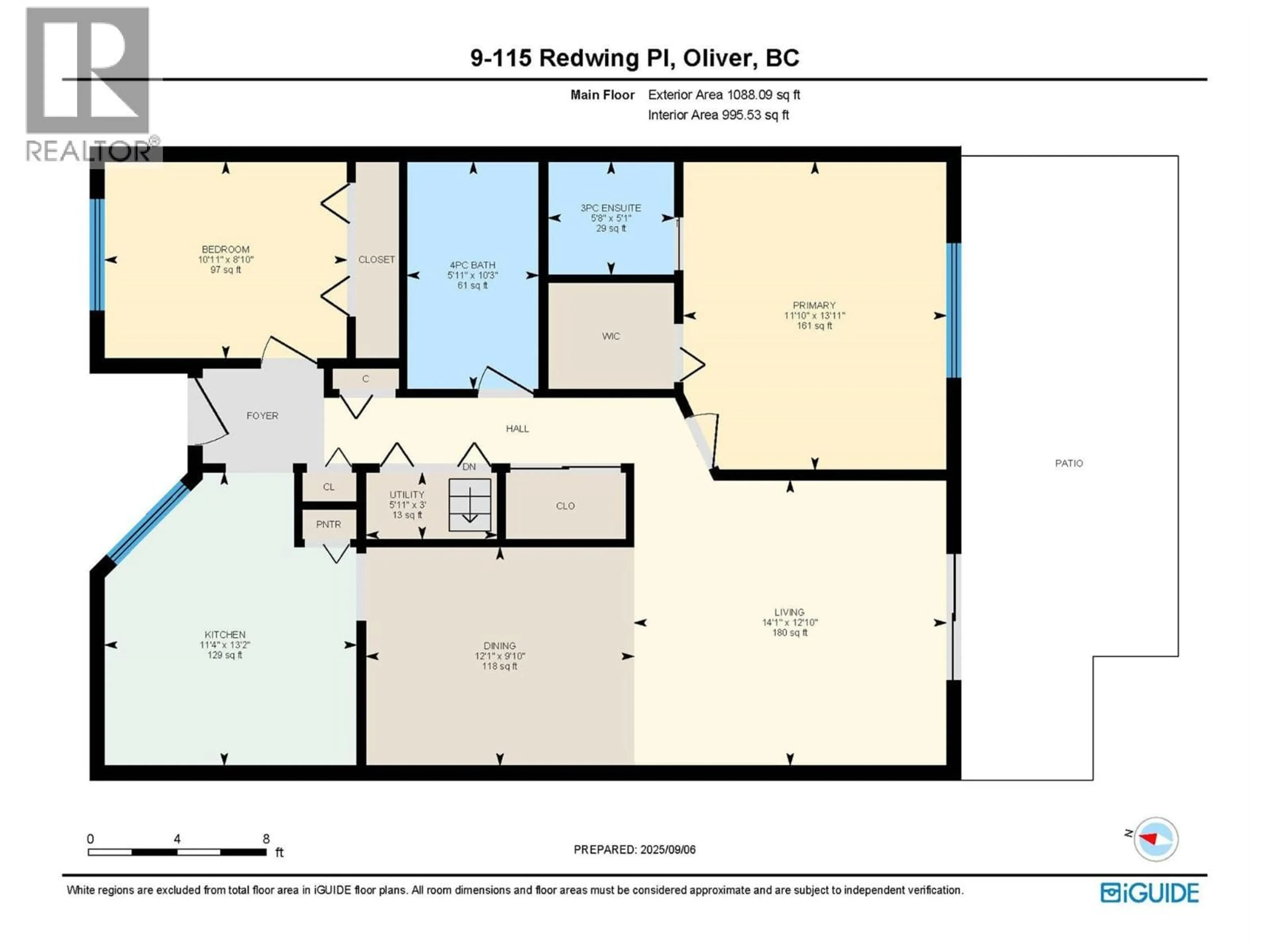 Floor plan for 9 - 115 REDWING PLACE, Oliver British Columbia V0H1T4