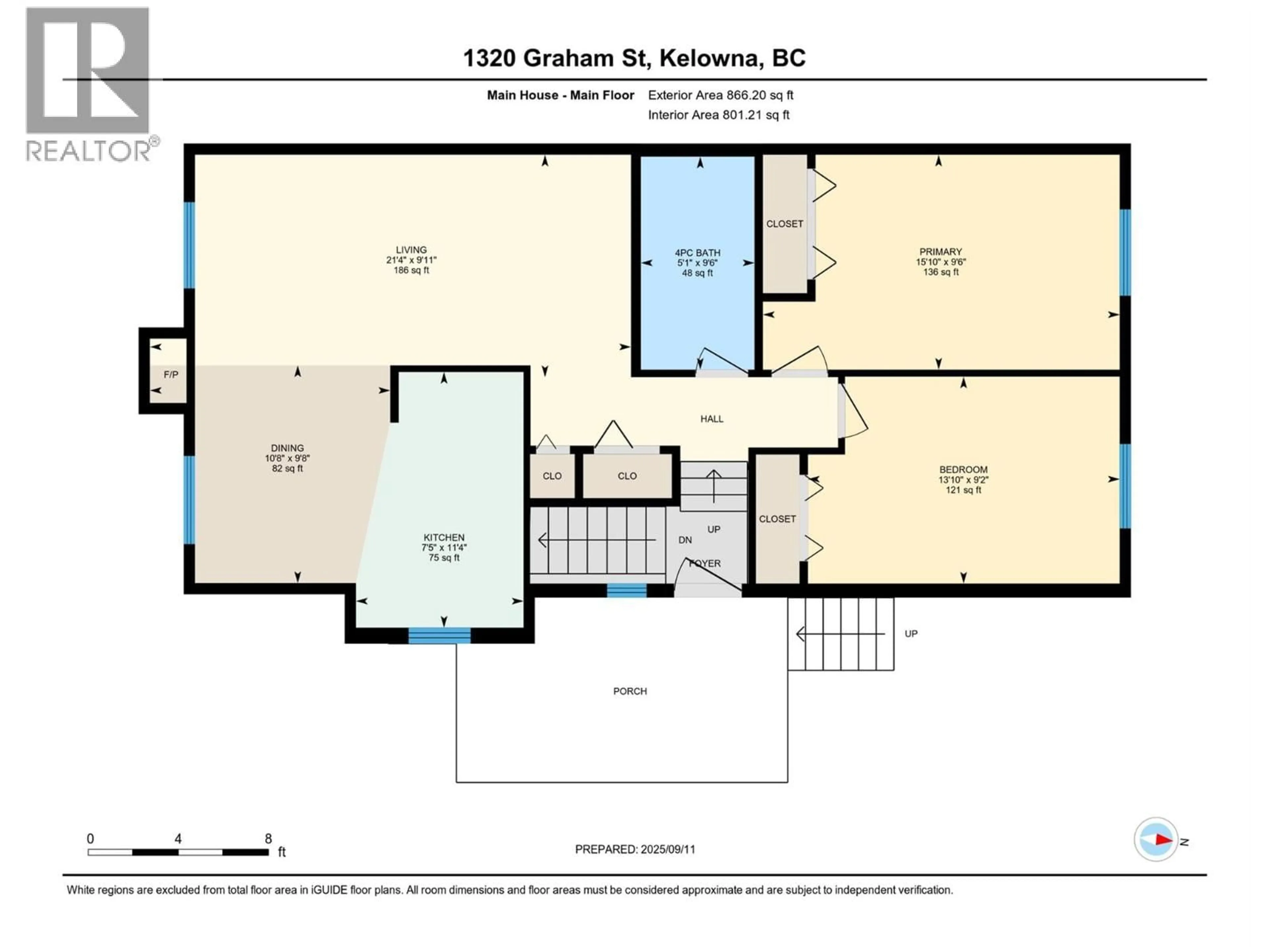 Floor plan for 1320 GRAHAM STREET, Kelowna British Columbia V1Y9X7