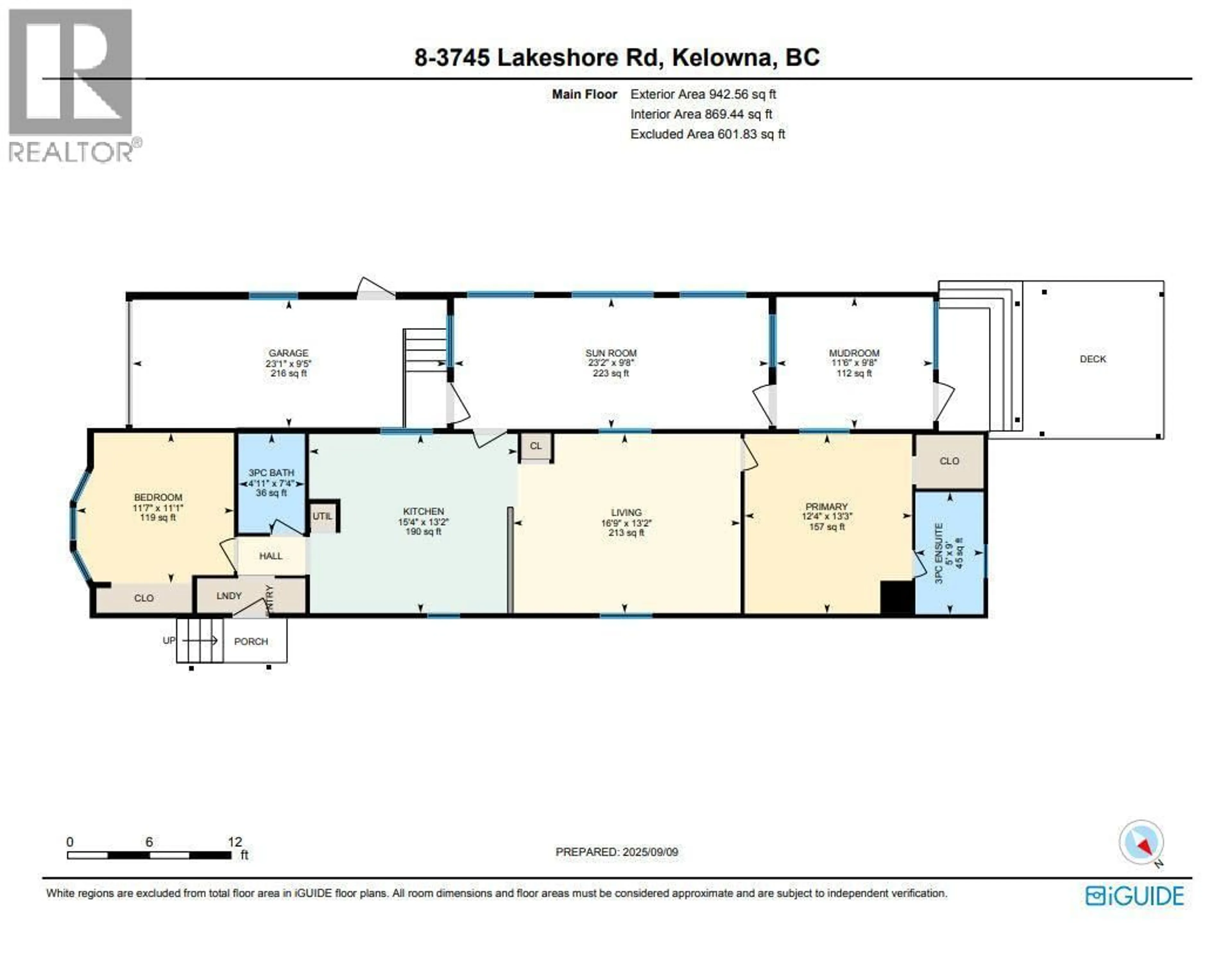 Floor plan for 8 - 3745 LAKESHORE ROAD, Kelowna British Columbia V1W3K4