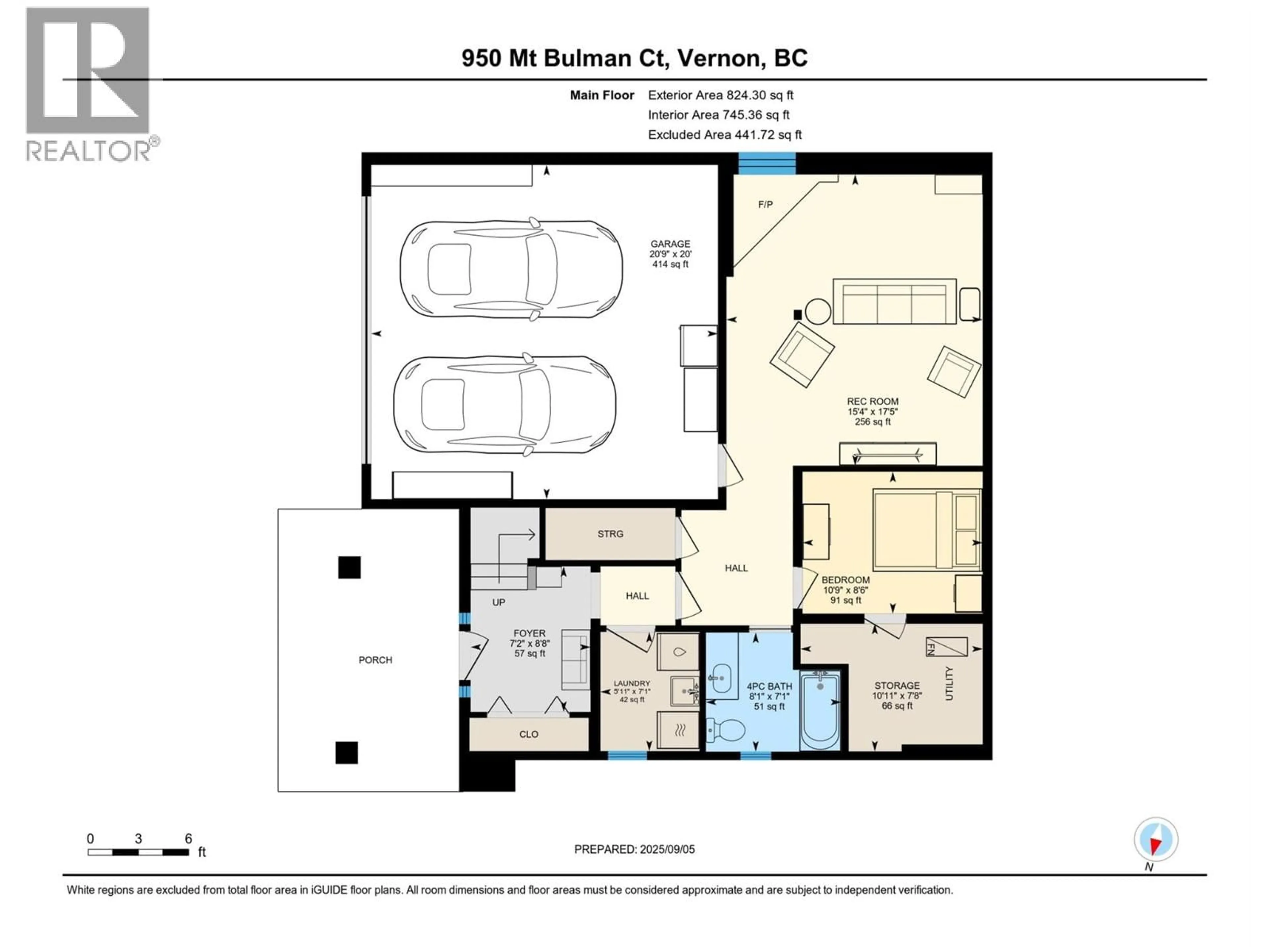 Floor plan for 950 MT. BULMAN COURT, Vernon British Columbia V1B3Y2