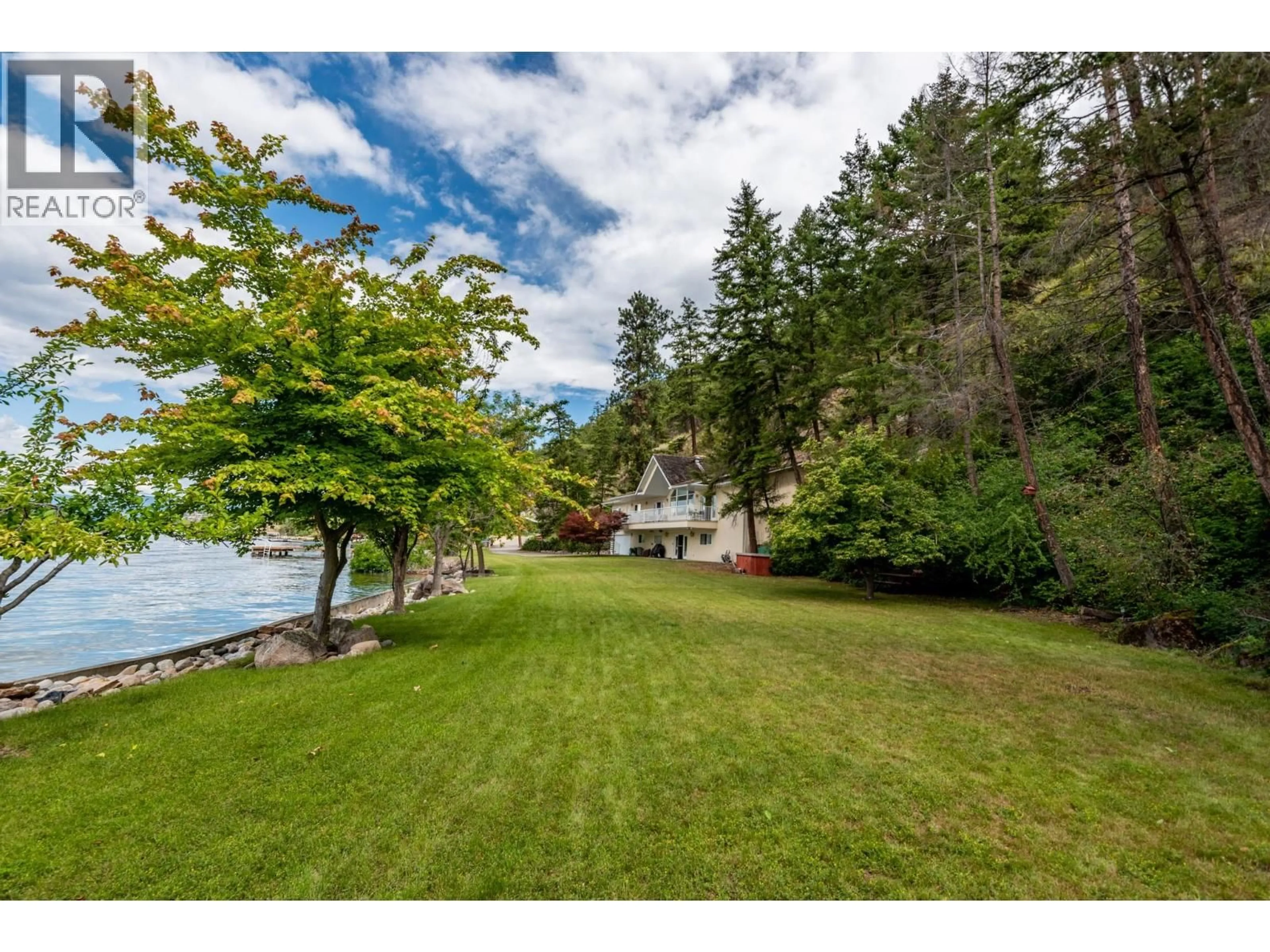A pic from outside/outdoor area/front of a property/back of a property/a pic from drone, water/lake/river/ocean view for 13 - 9990 EASTSIDE ROAD, Vernon British Columbia V1H1V1