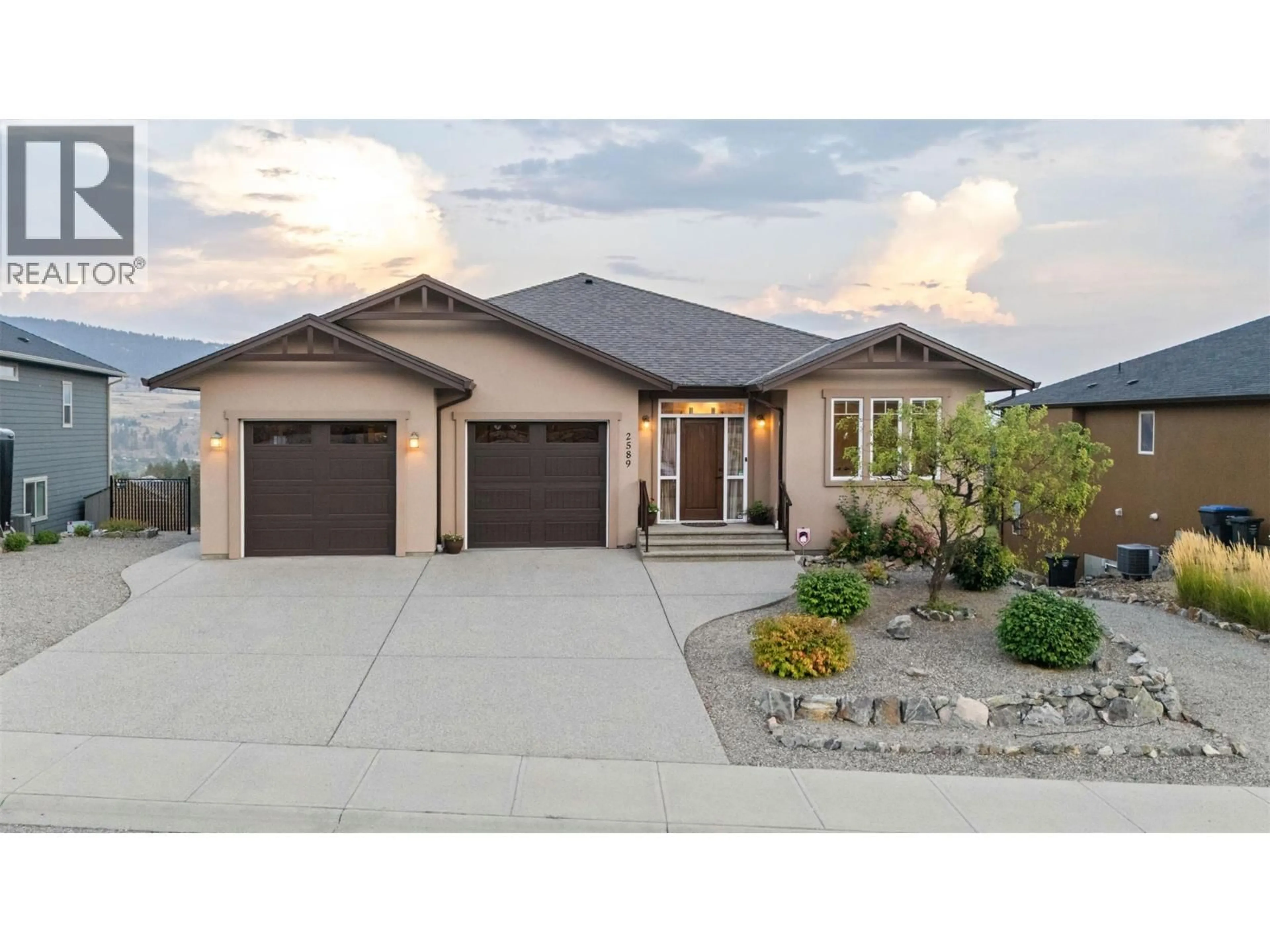 Home with brick exterior material, street for 2589 SYLVIA ROAD, Lake Country British Columbia V4V2R8