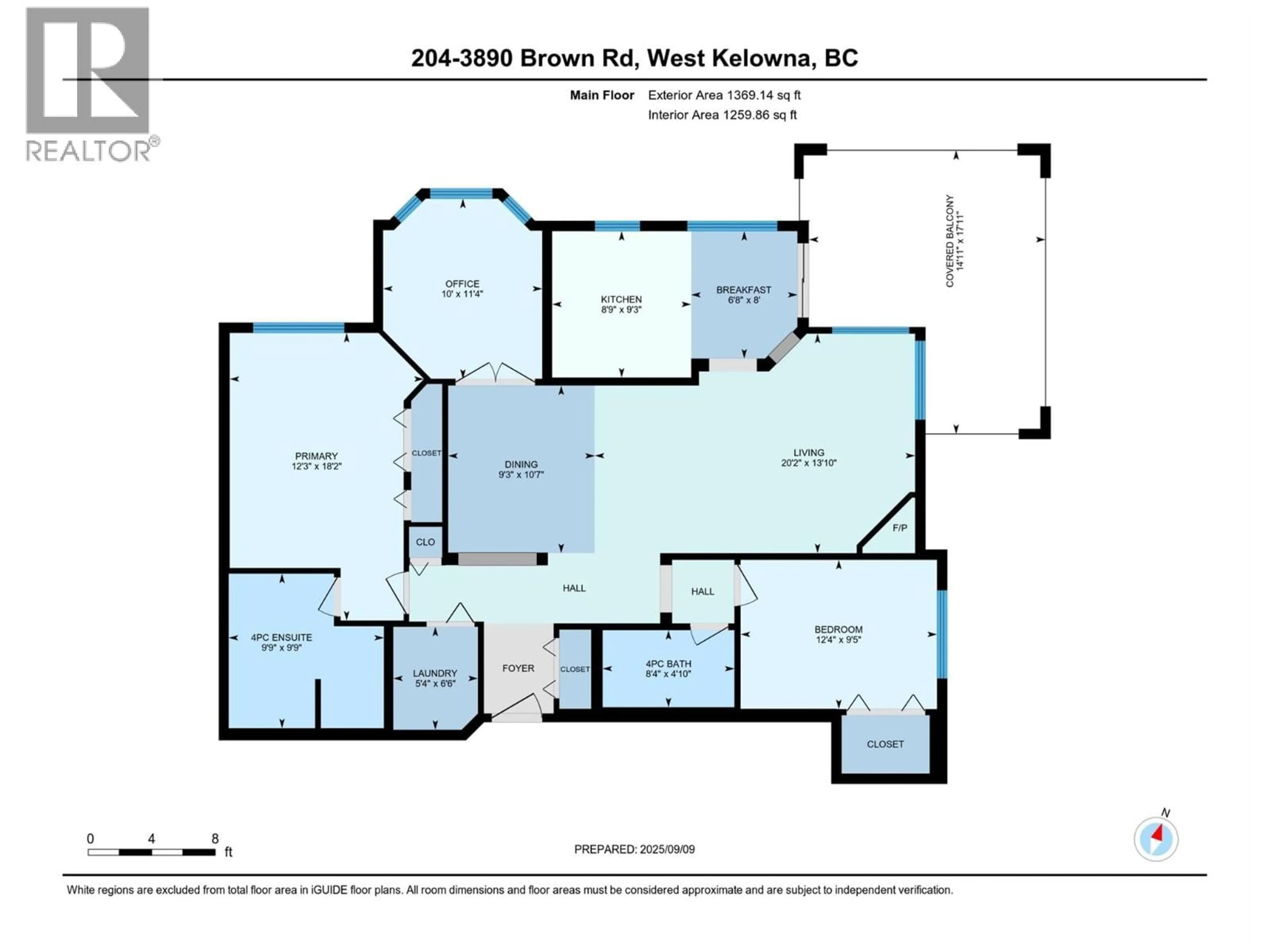 Floor plan for 204 - 3890 BROWN ROAD, West Kelowna British Columbia V4T2J5