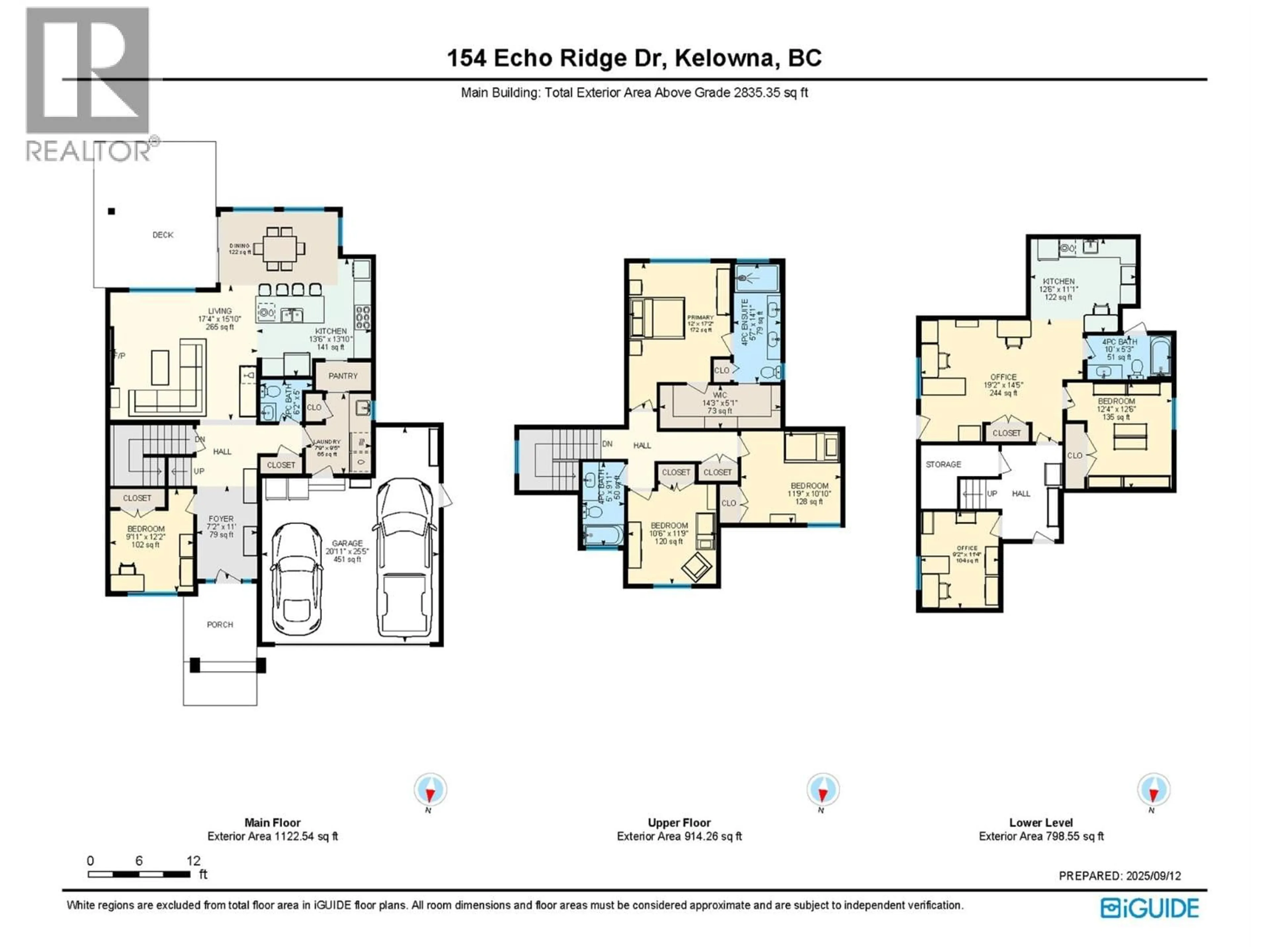 Floor plan for 154 ECHO RIDGE DRIVE, Kelowna British Columbia V1V0C9