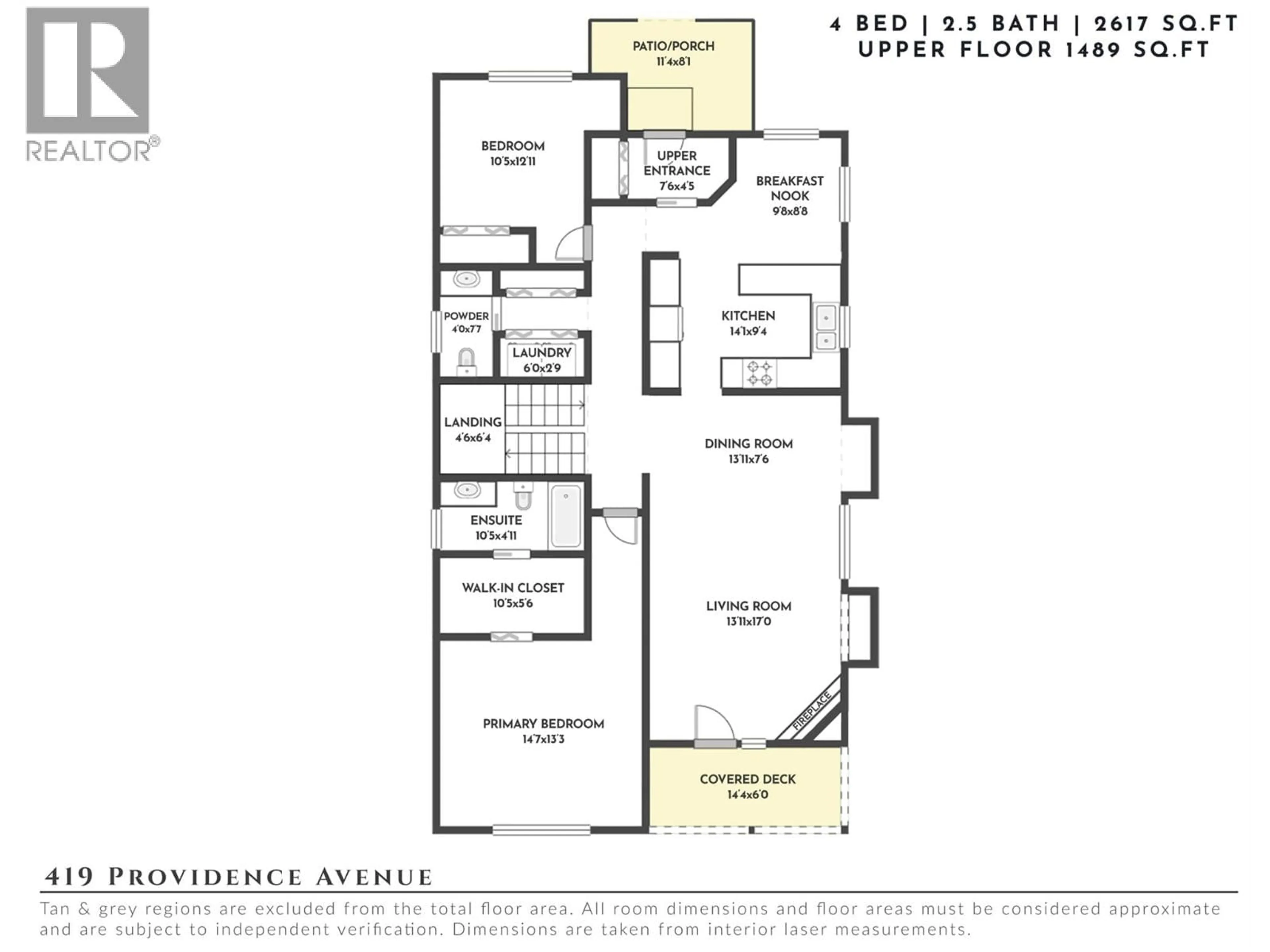 Floor plan for 419 PROVIDENCE AVENUE, Kelowna British Columbia V1W4S8