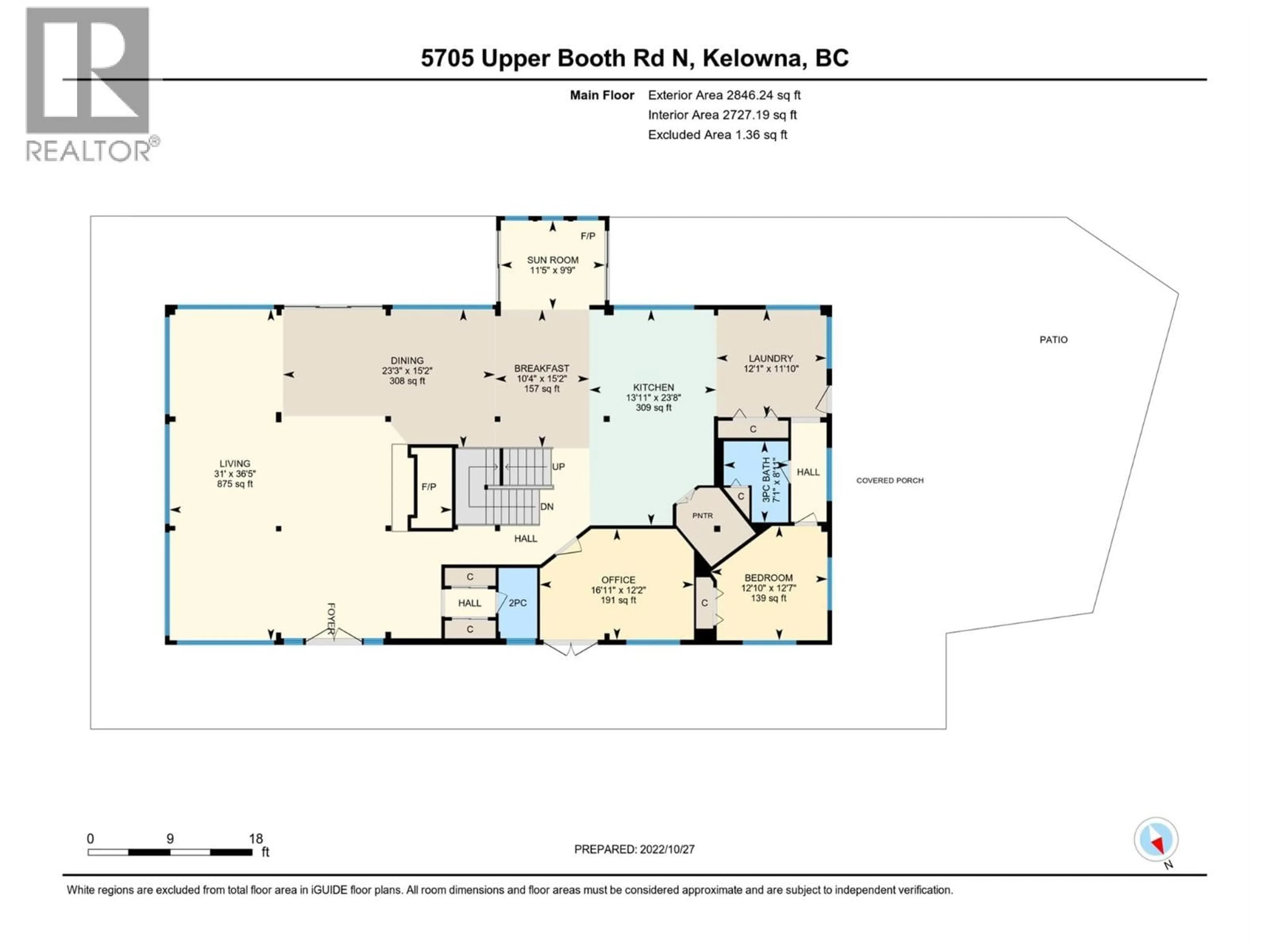 Floor plan for 5705 UPPER BOOTH N ROAD, Kelowna British Columbia V1X7V7