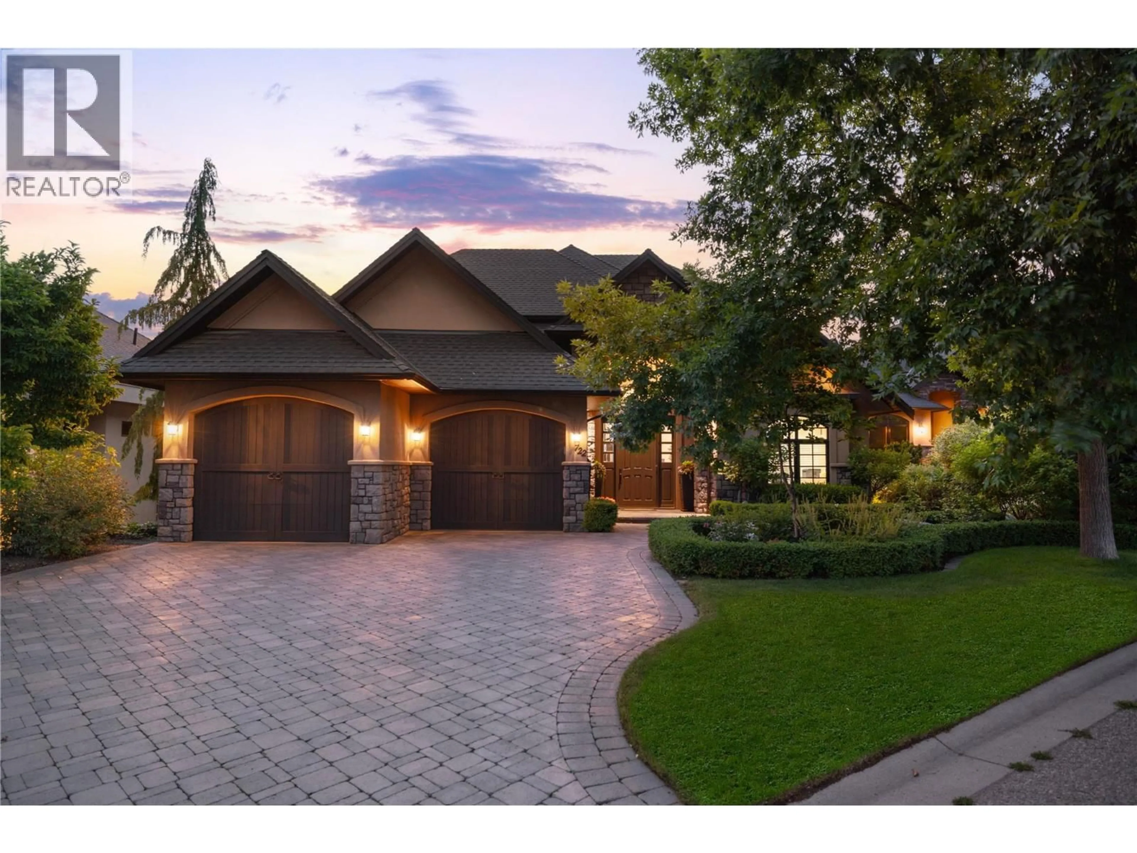Home with brick exterior material, street for 722 MARIN CRESCENT, Kelowna British Columbia V1W5C8