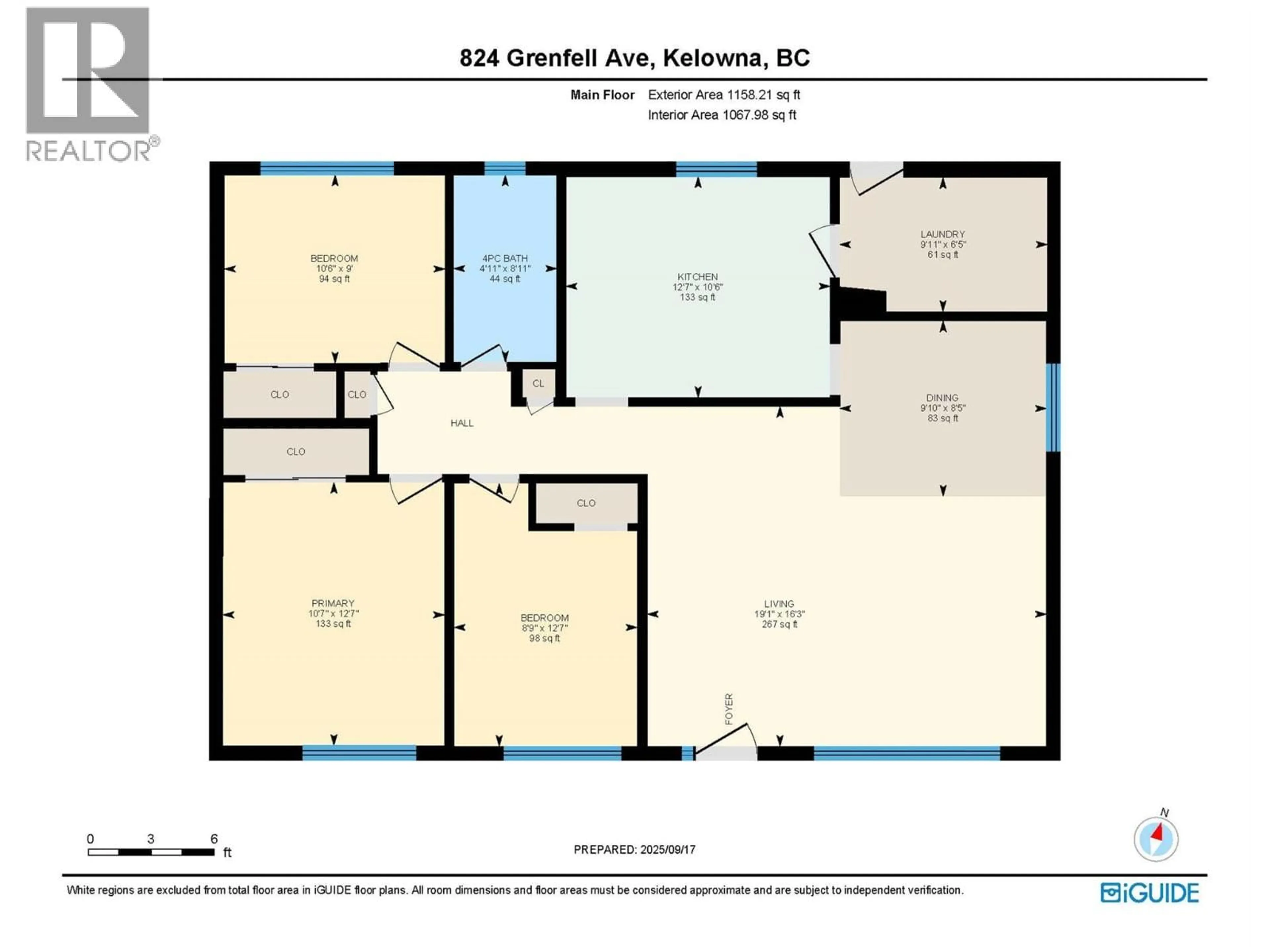 Floor plan for 824 GRENFELL AVENUE, Kelowna British Columbia V1Y5J4
