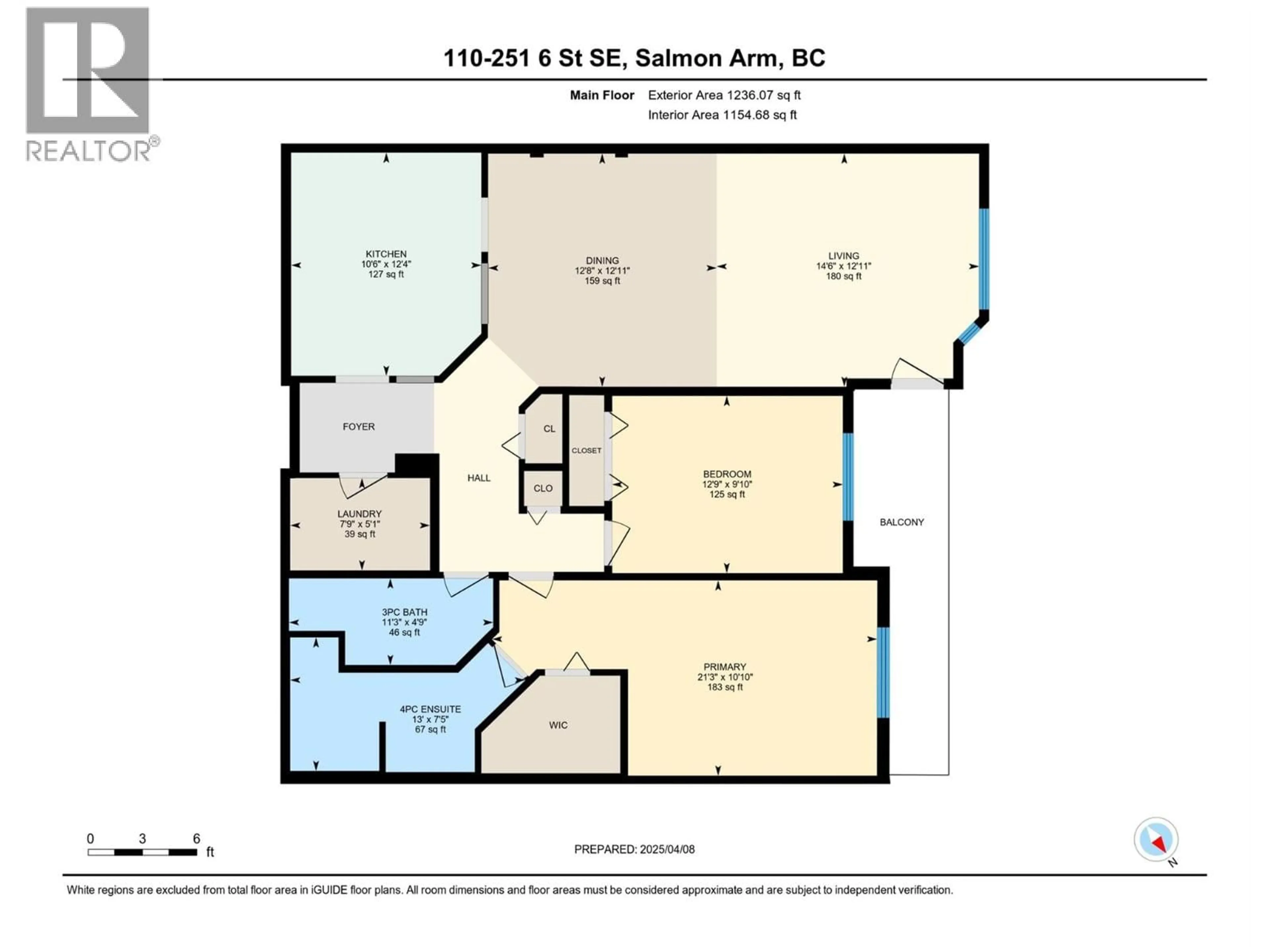 Floor plan for 110 - 251 6 STREET SOUTHEAST, Salmon Arm British Columbia V1E1J9