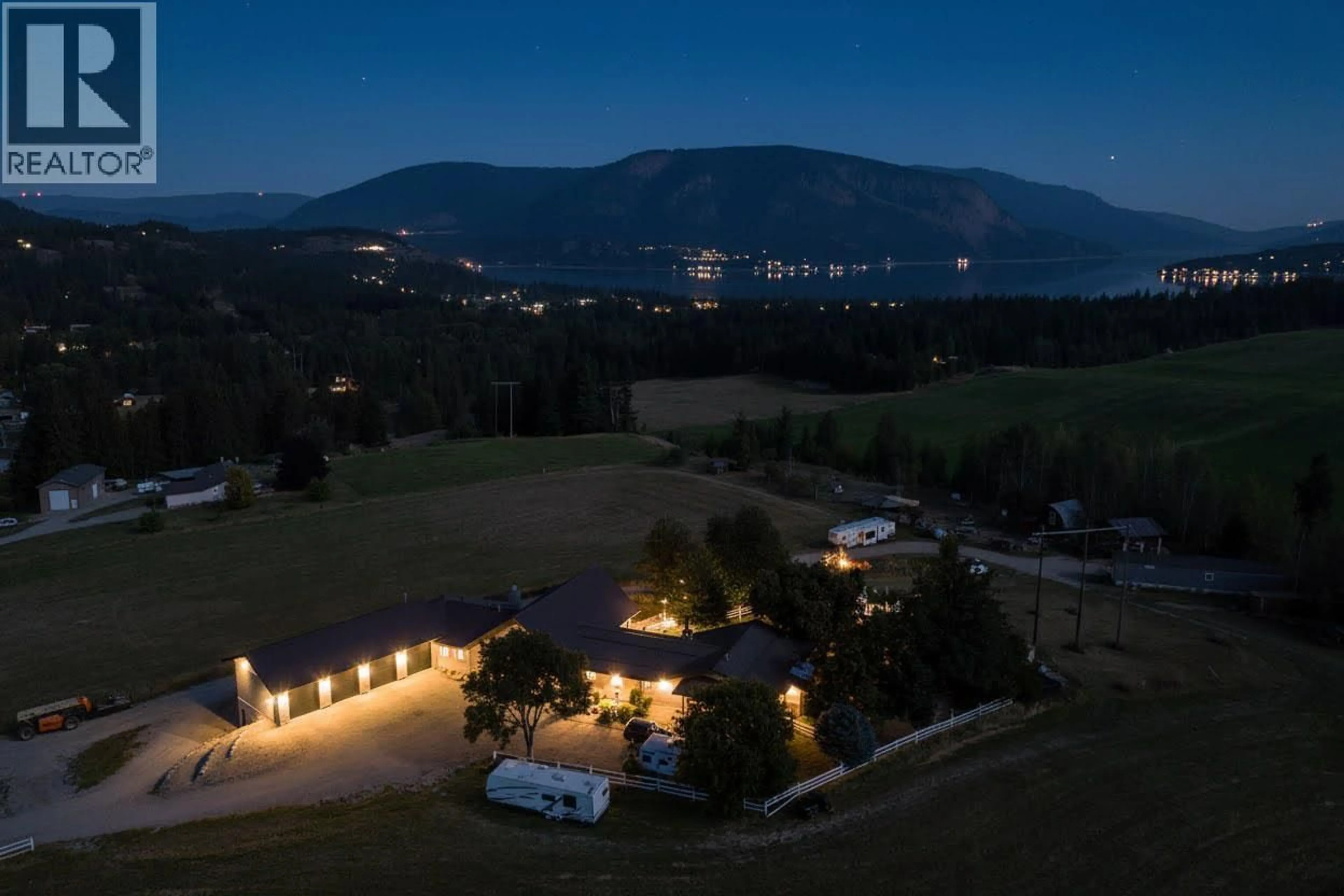 A pic from outside/outdoor area/front of a property/back of a property/a pic from drone, mountain view for 3700 50 STREET, Salmon Arm British Columbia V1E3A9