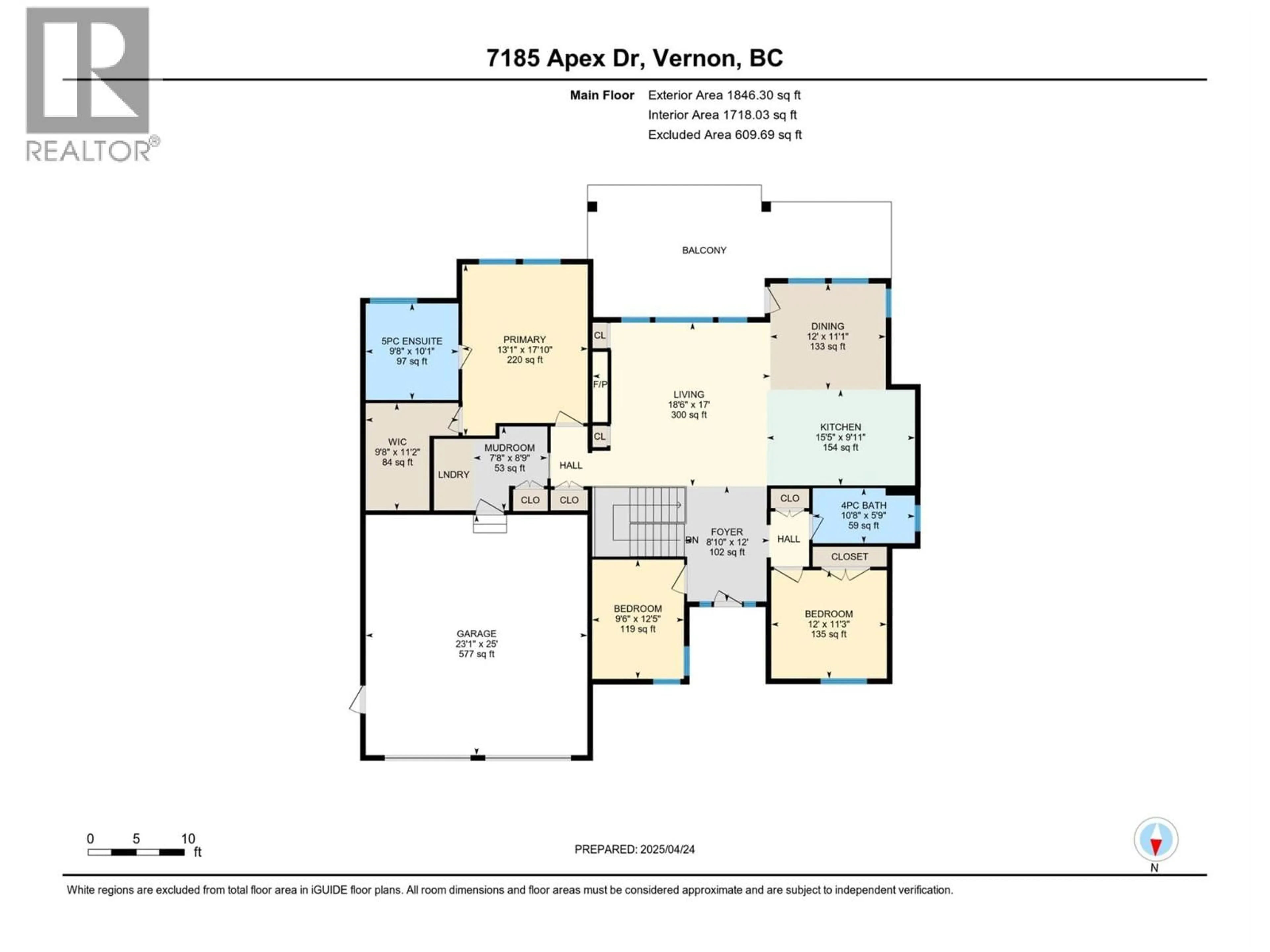 Floor plan for 7185 APEX DRIVE, Vernon British Columbia V1T4E4