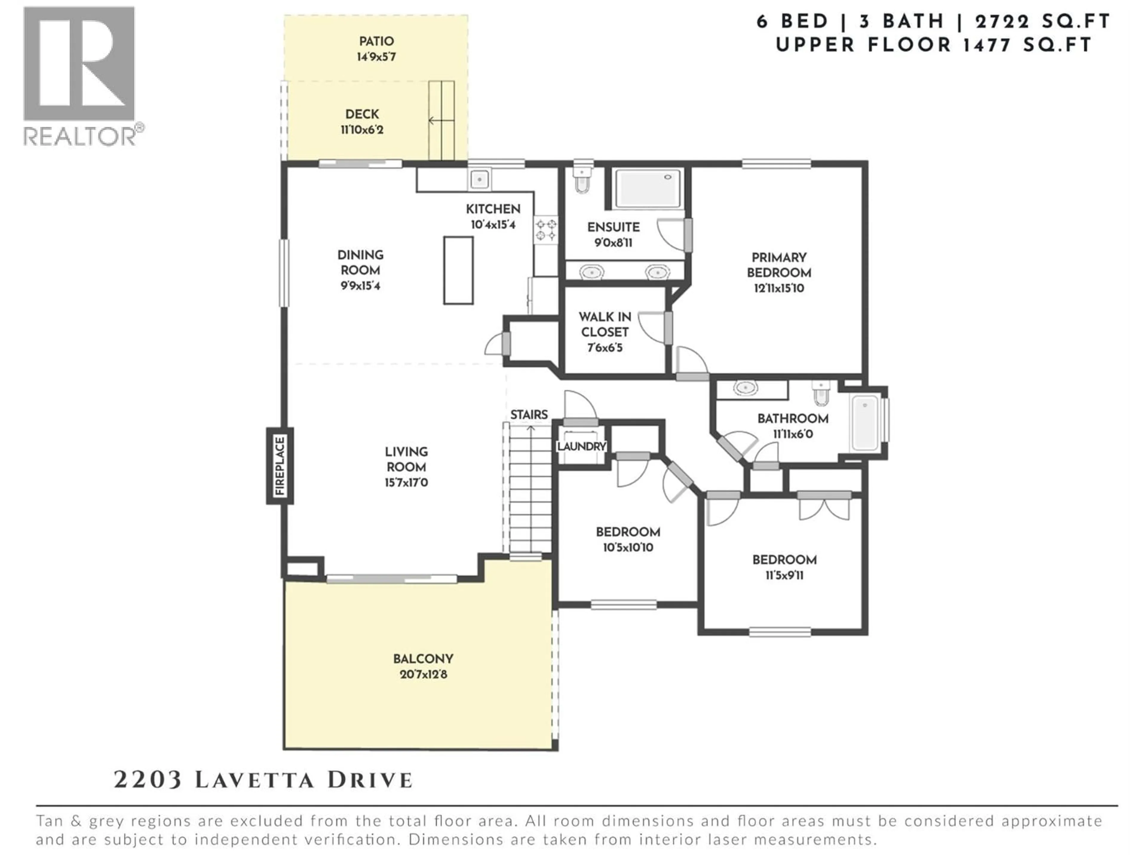 Floor plan for 2203 LAVETTA DRIVE, Kelowna British Columbia V1P1V1