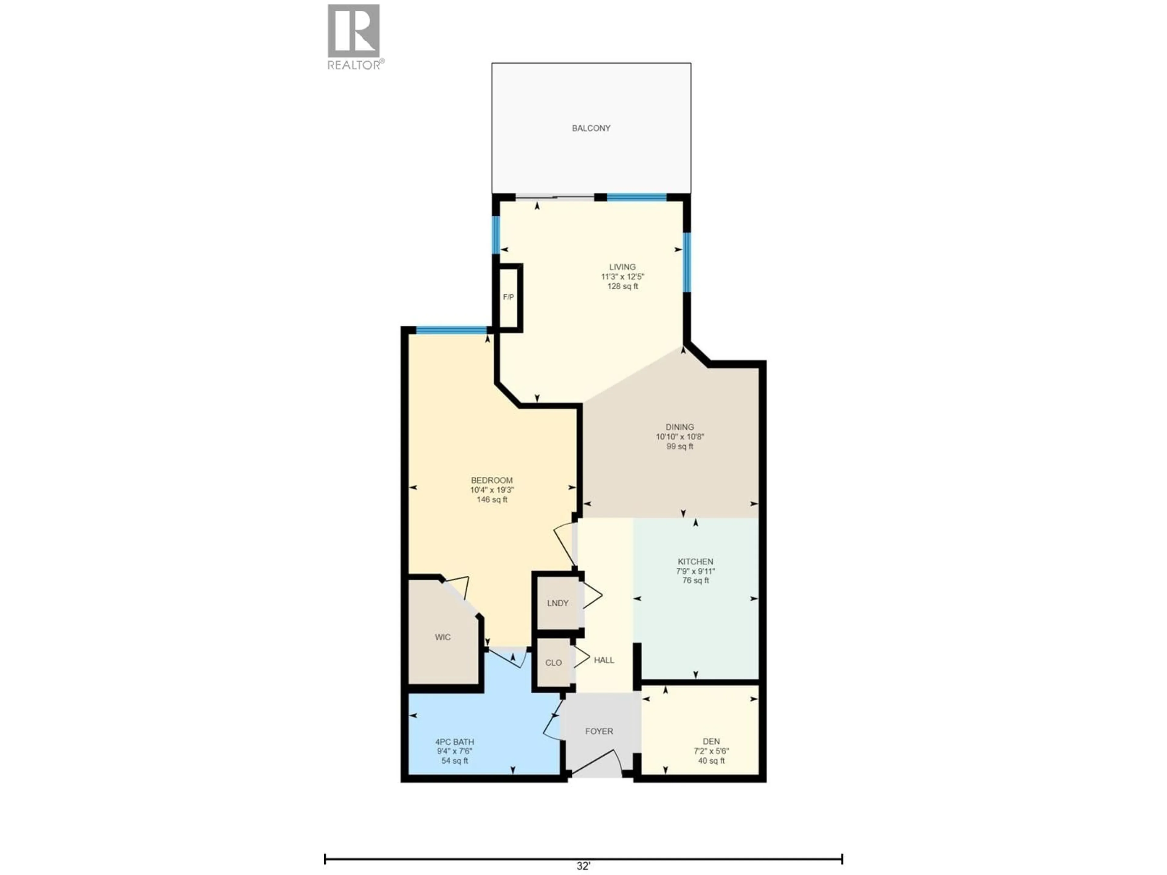 Floor plan for 314 - 1083 SUNSET DRIVE, Kelowna British Columbia V1Y9Z1