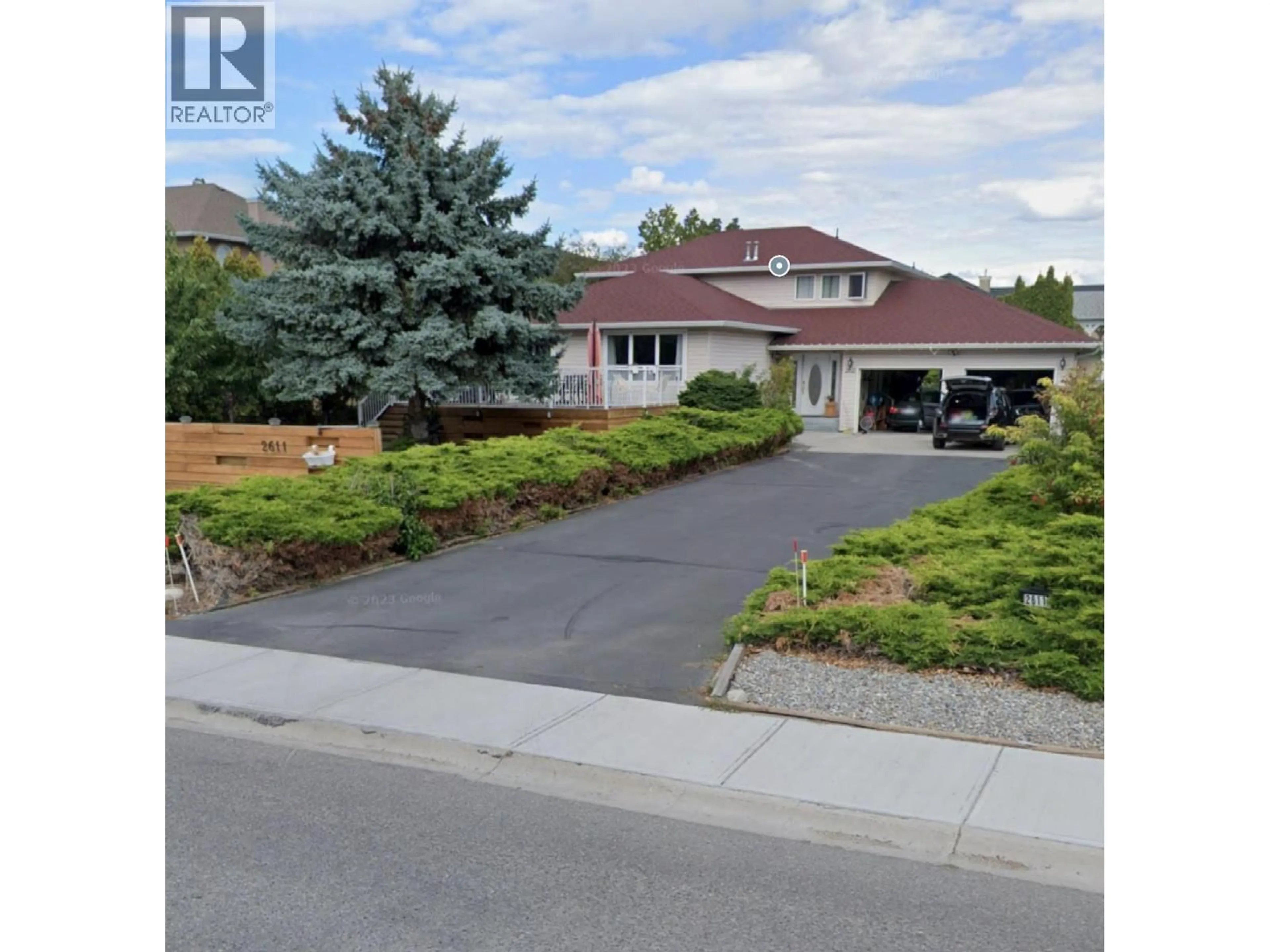 A pic from outside/outdoor area/front of a property/back of a property/a pic from drone, street for 2611 GUIDI ROAD, West Kelowna British Columbia V1Z3J9