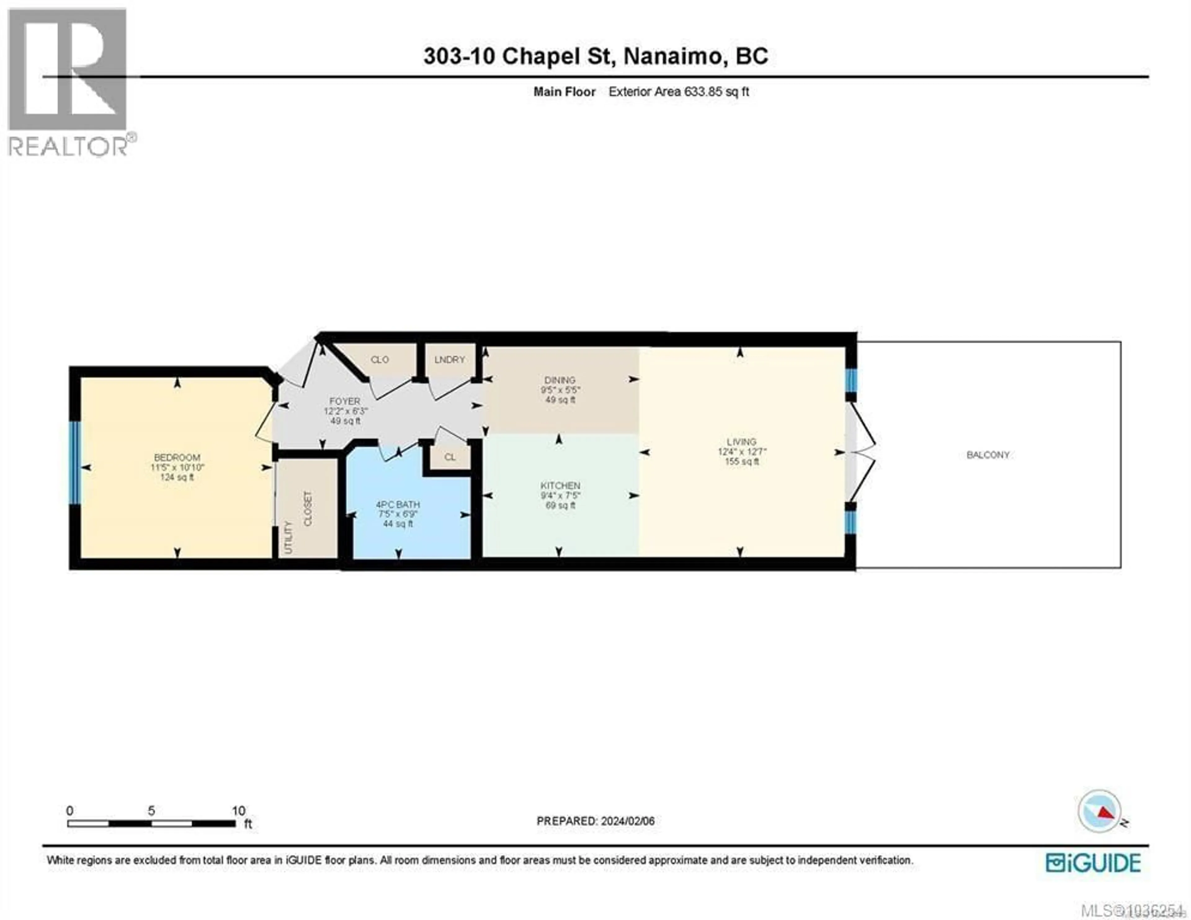 Floor plan for 303 - 10 CHAPEL STREET, Nanaimo British Columbia V9R5H2