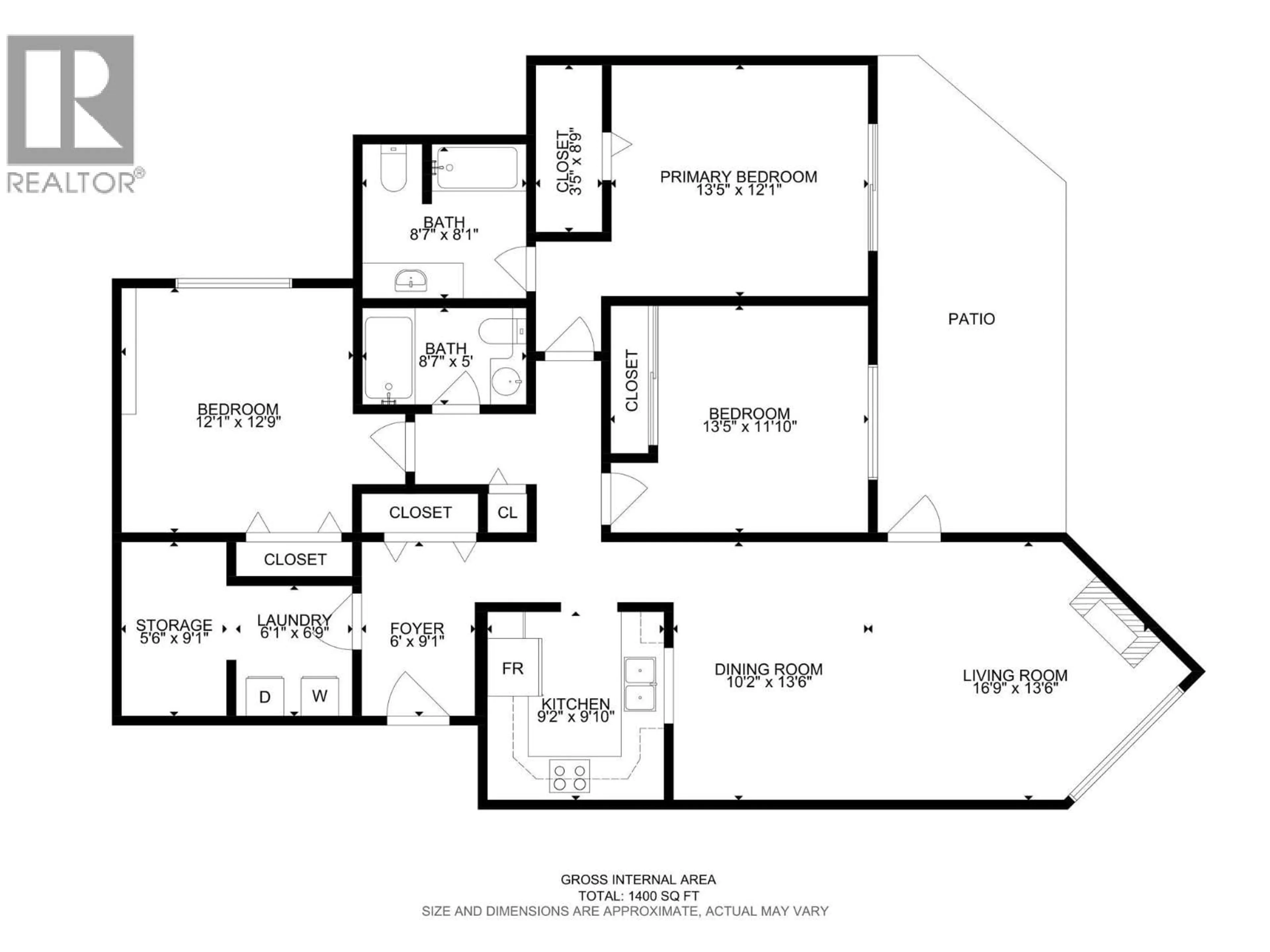 Floor plan for 101 - 265 SNOWSELL STREET, Kelowna British Columbia V1V1V6