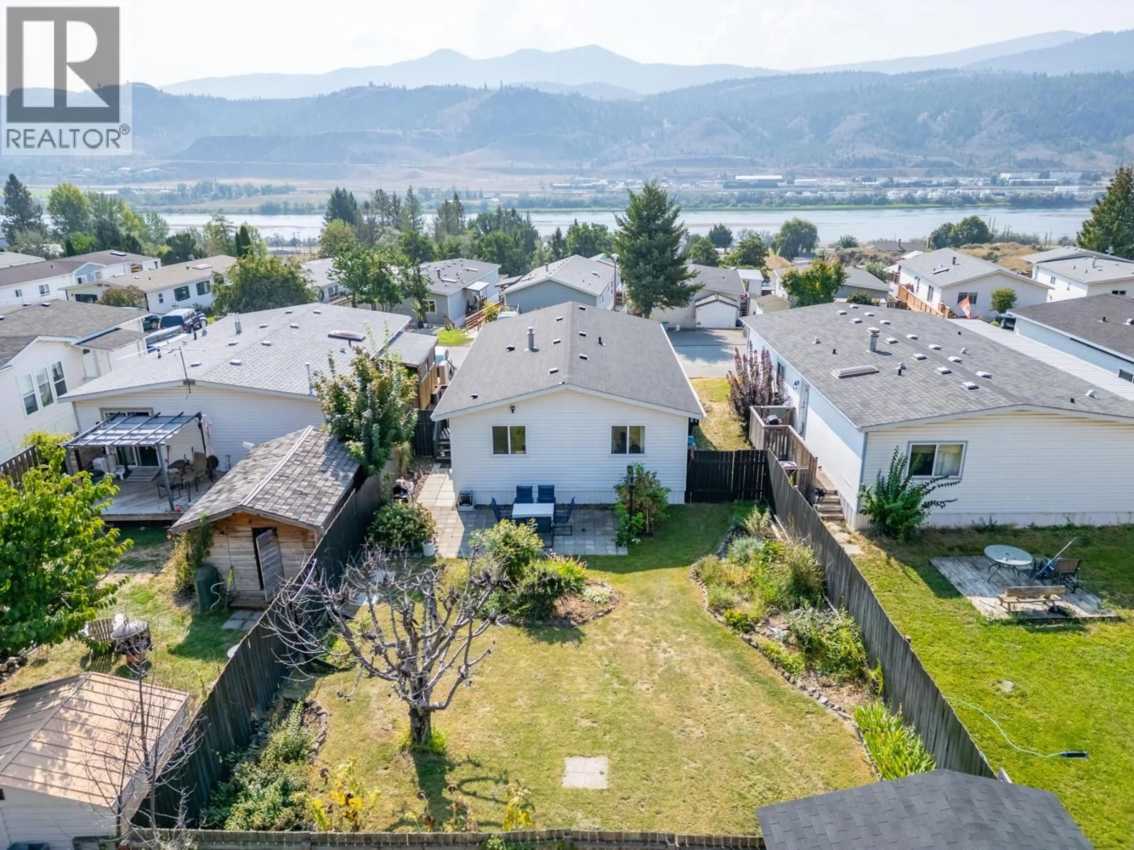 A pic from outside/outdoor area/front of a property/back of a property/a pic from drone, mountain view for 52 - 3099 SHUSWAP  E ROAD, Kamloops British Columbia V2H1T7